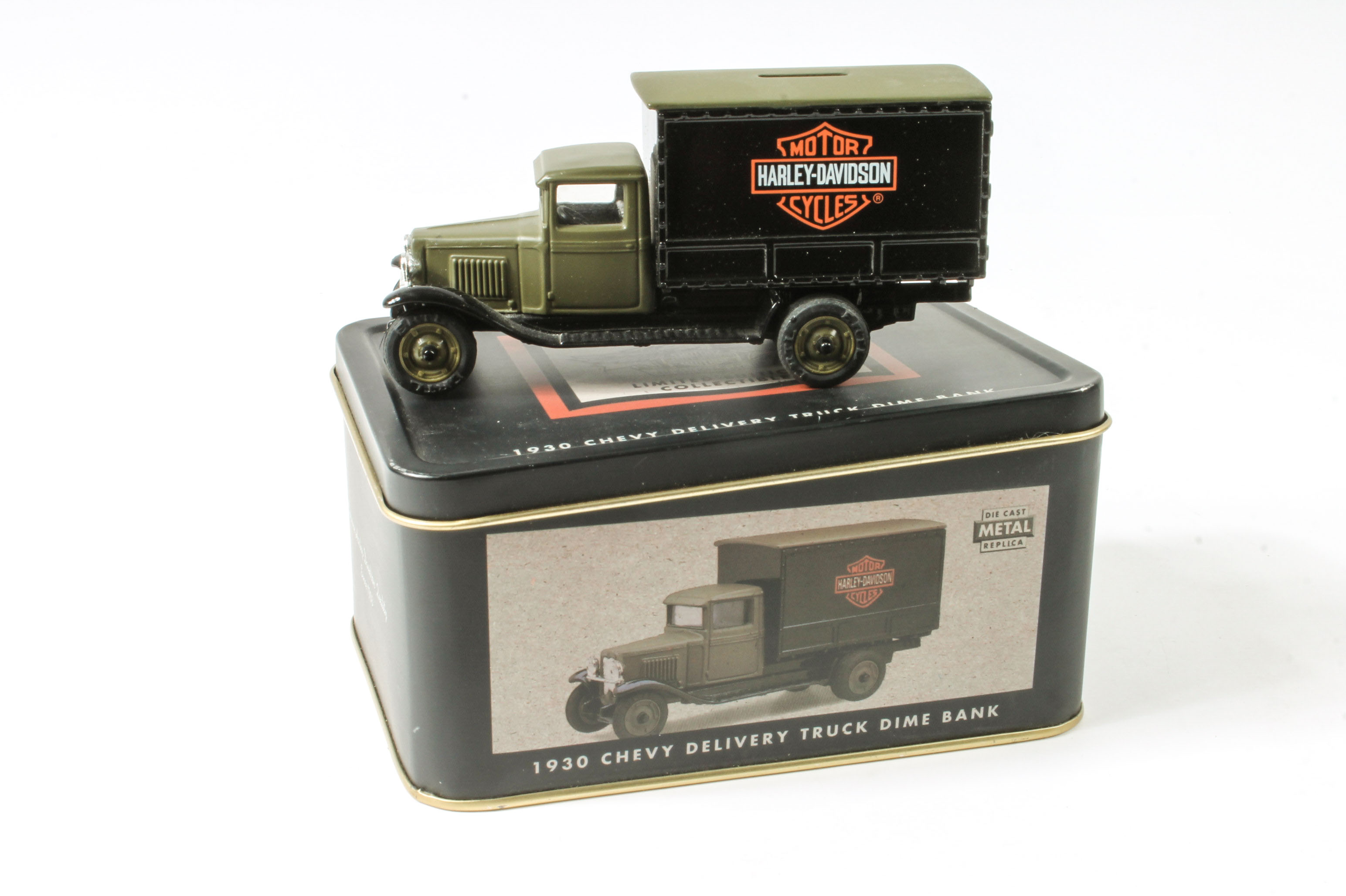 Collection of Harley-Davidson Branded Die-Cast Vehicle Dime Banks
