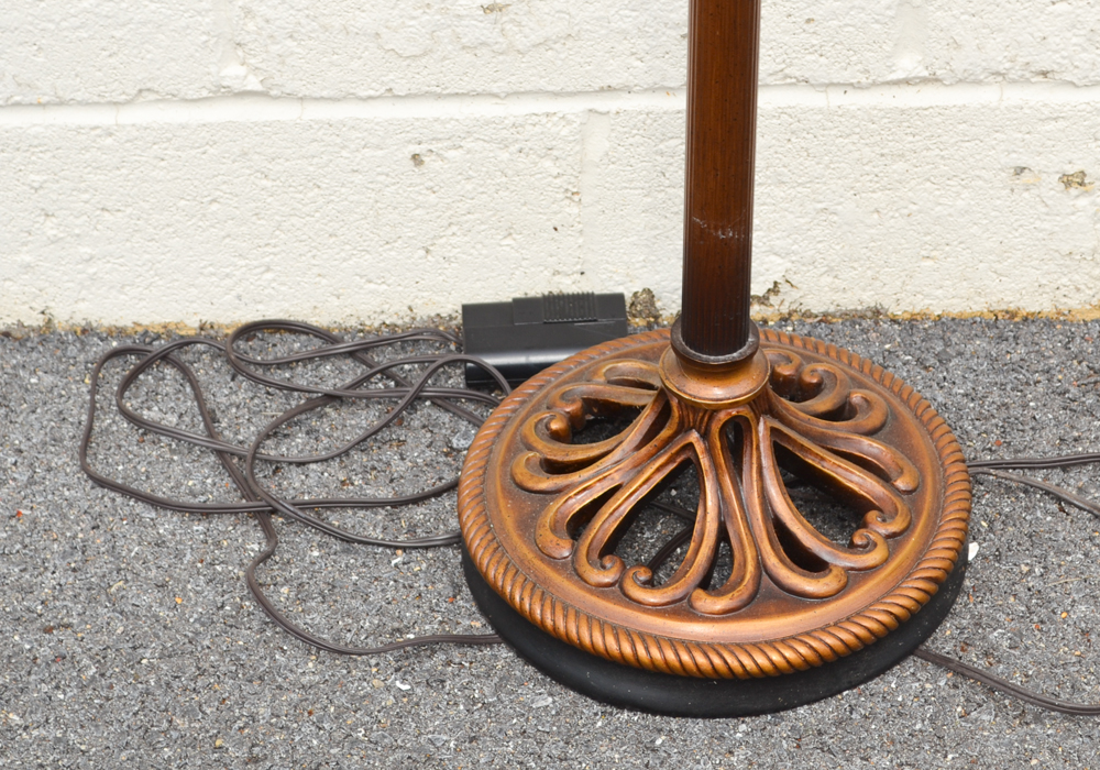 Bronze Tone Torchiere Floor Lamp