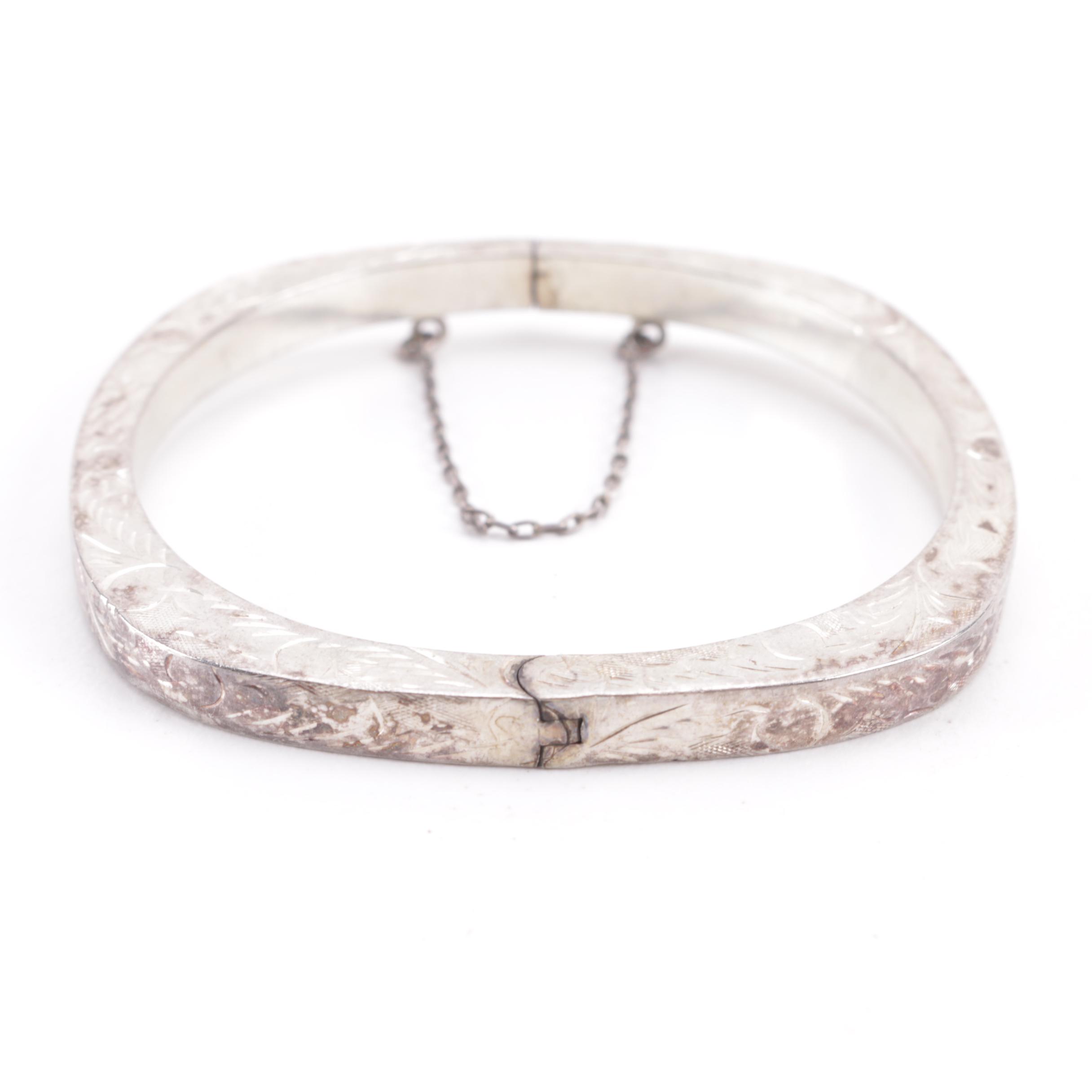 Vintage Sterling Silver Bangle and Cuff Bracelets