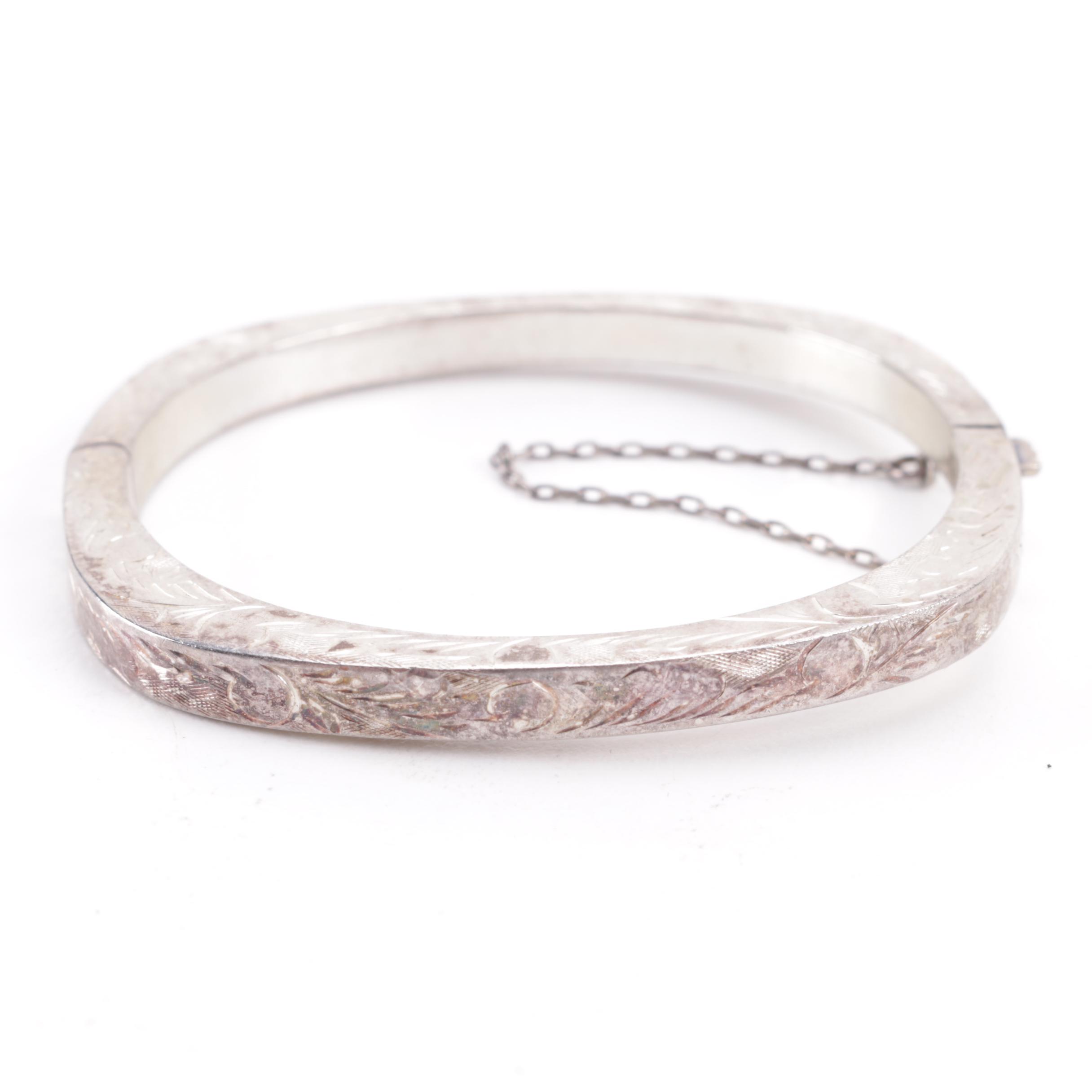 Vintage Sterling Silver Bangle and Cuff Bracelets