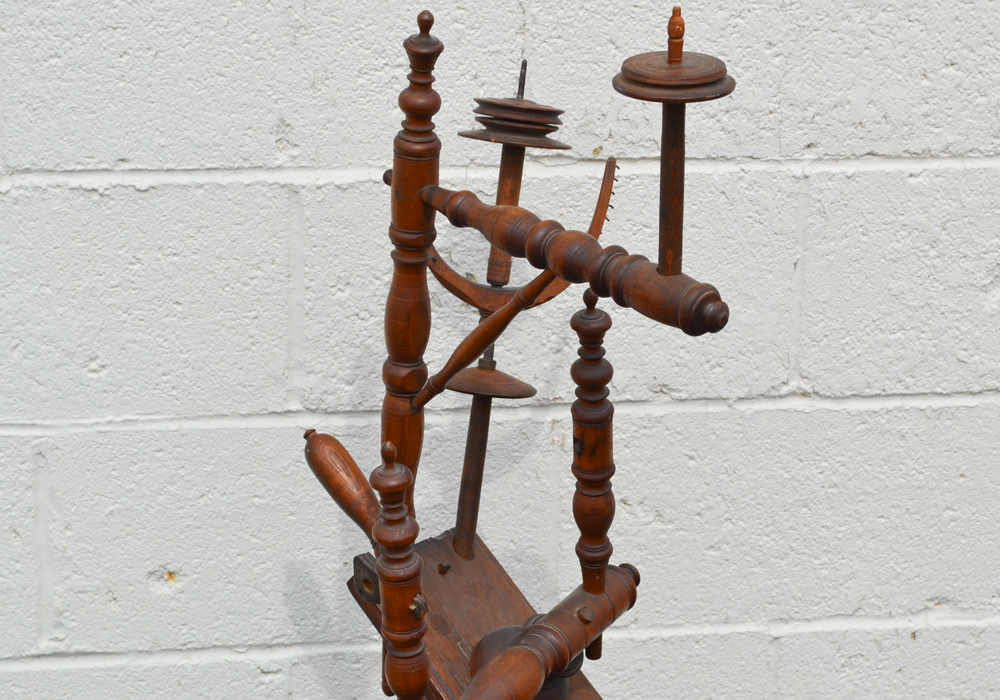 Antique Wooden Spinning Wheel