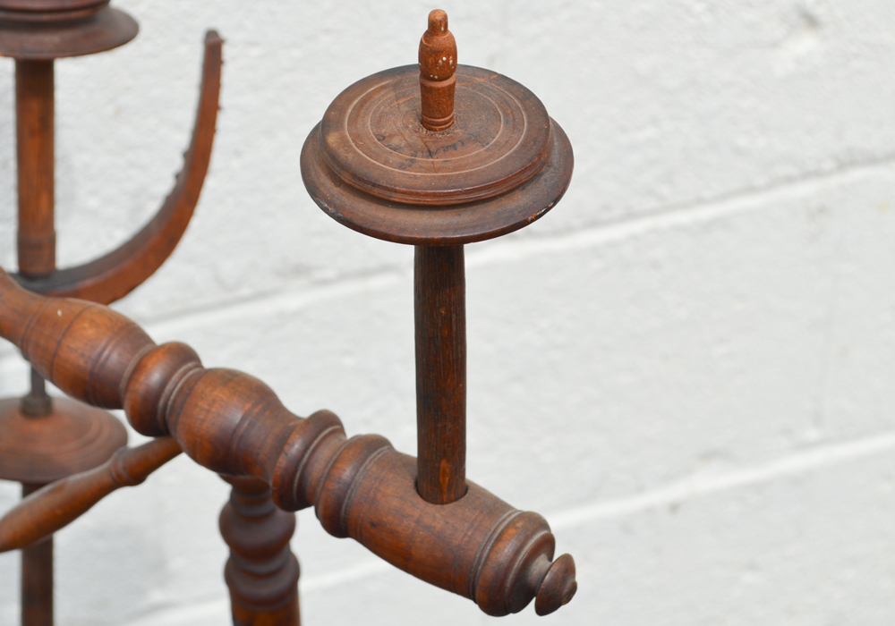 Antique Wooden Spinning Wheel