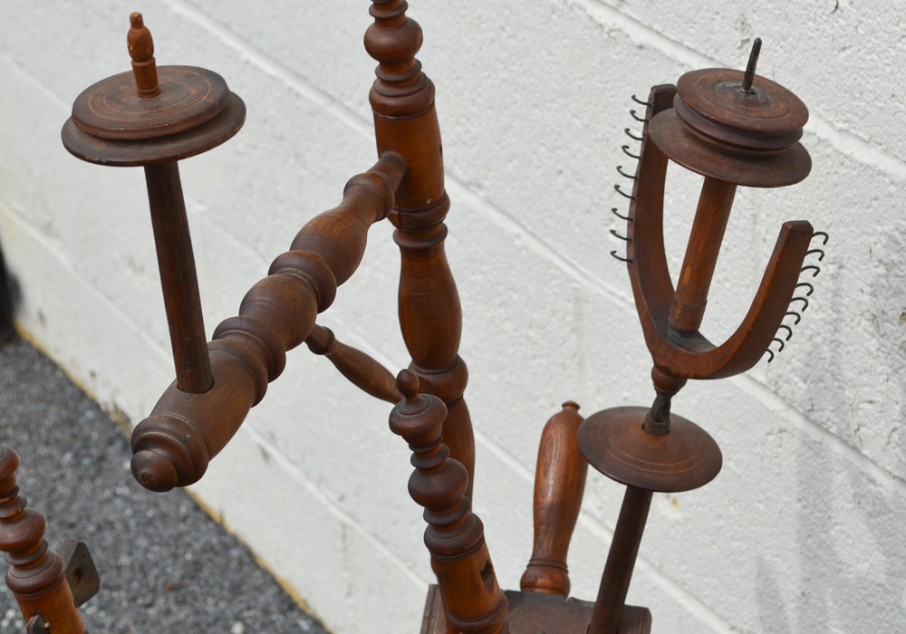 Antique Wooden Spinning Wheel