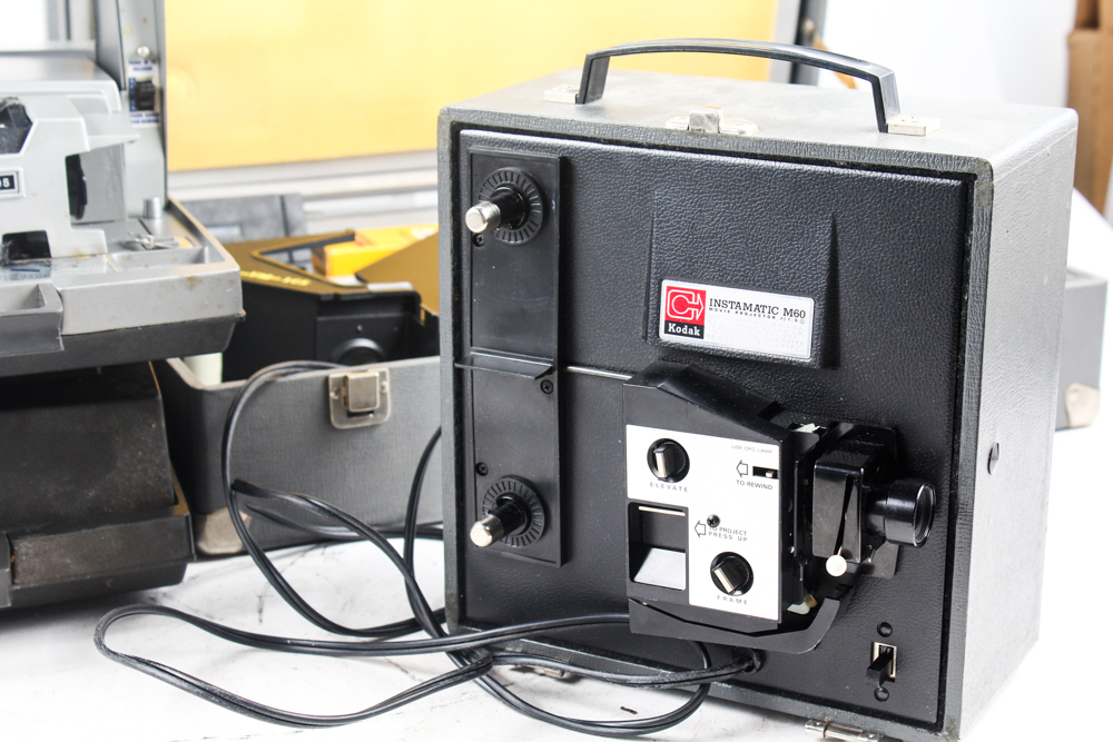 Vintage Kodak Instamatic Projectors with Kodak Ektagraphic Visualmaker Model 2