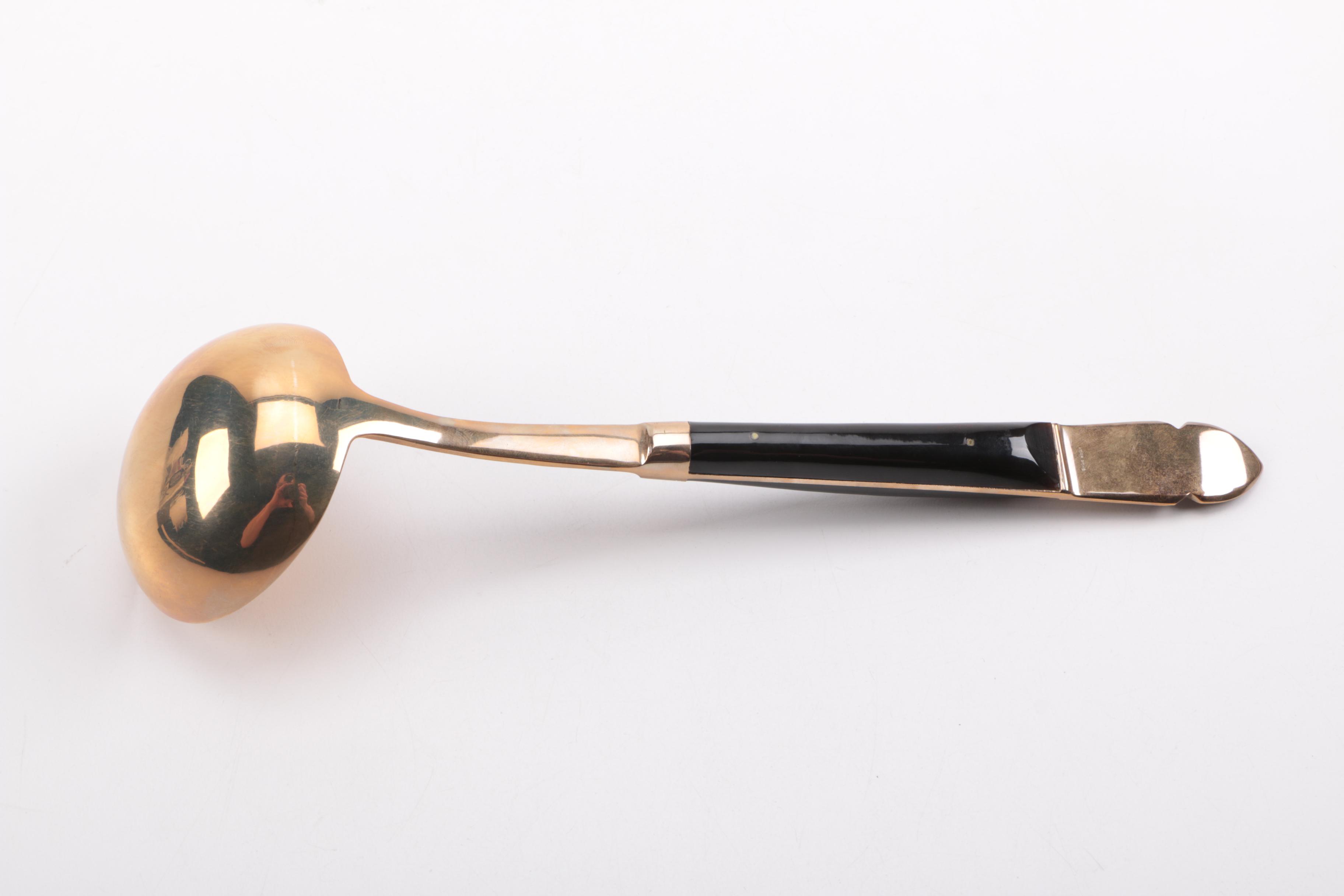 Assortment of Gold-Tone Serving Utensils