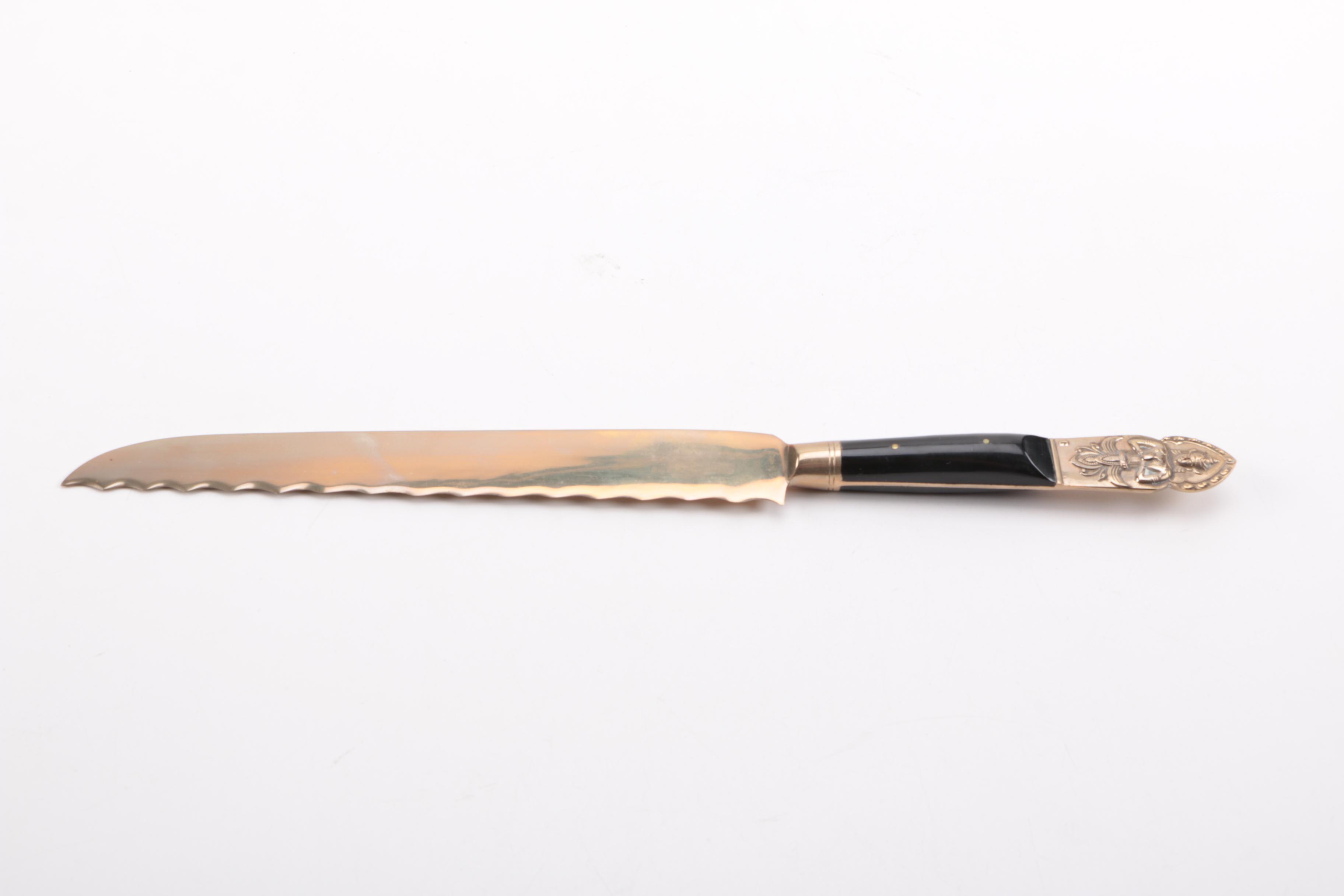 Assortment of Gold-Tone Serving Utensils