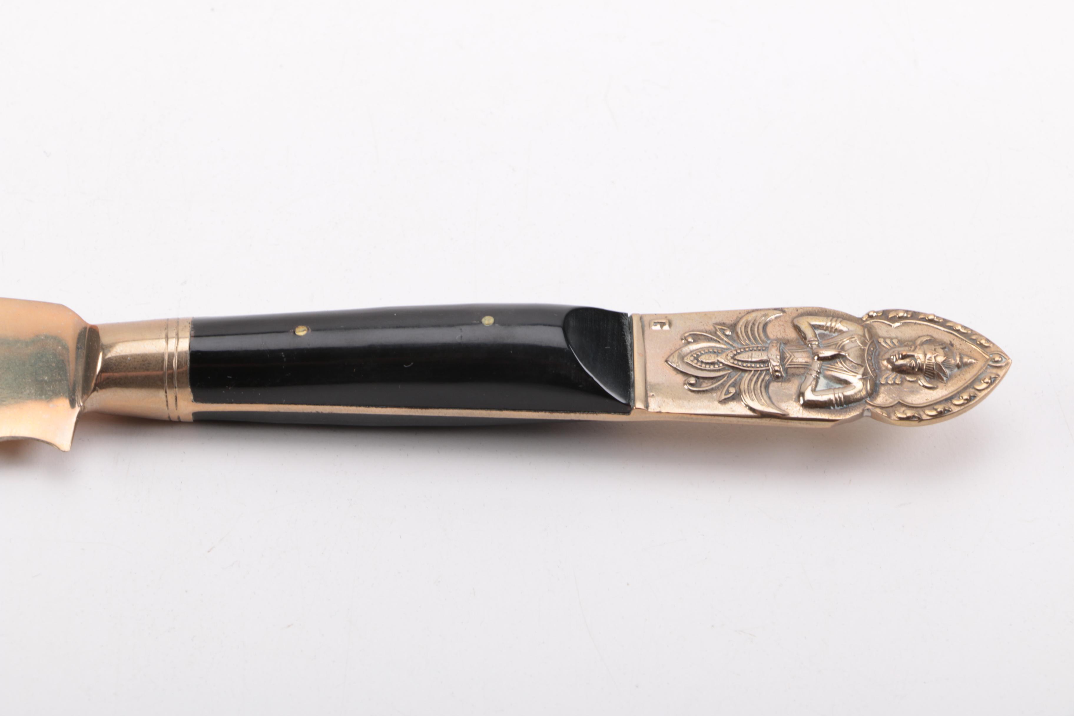 Assortment of Gold-Tone Serving Utensils