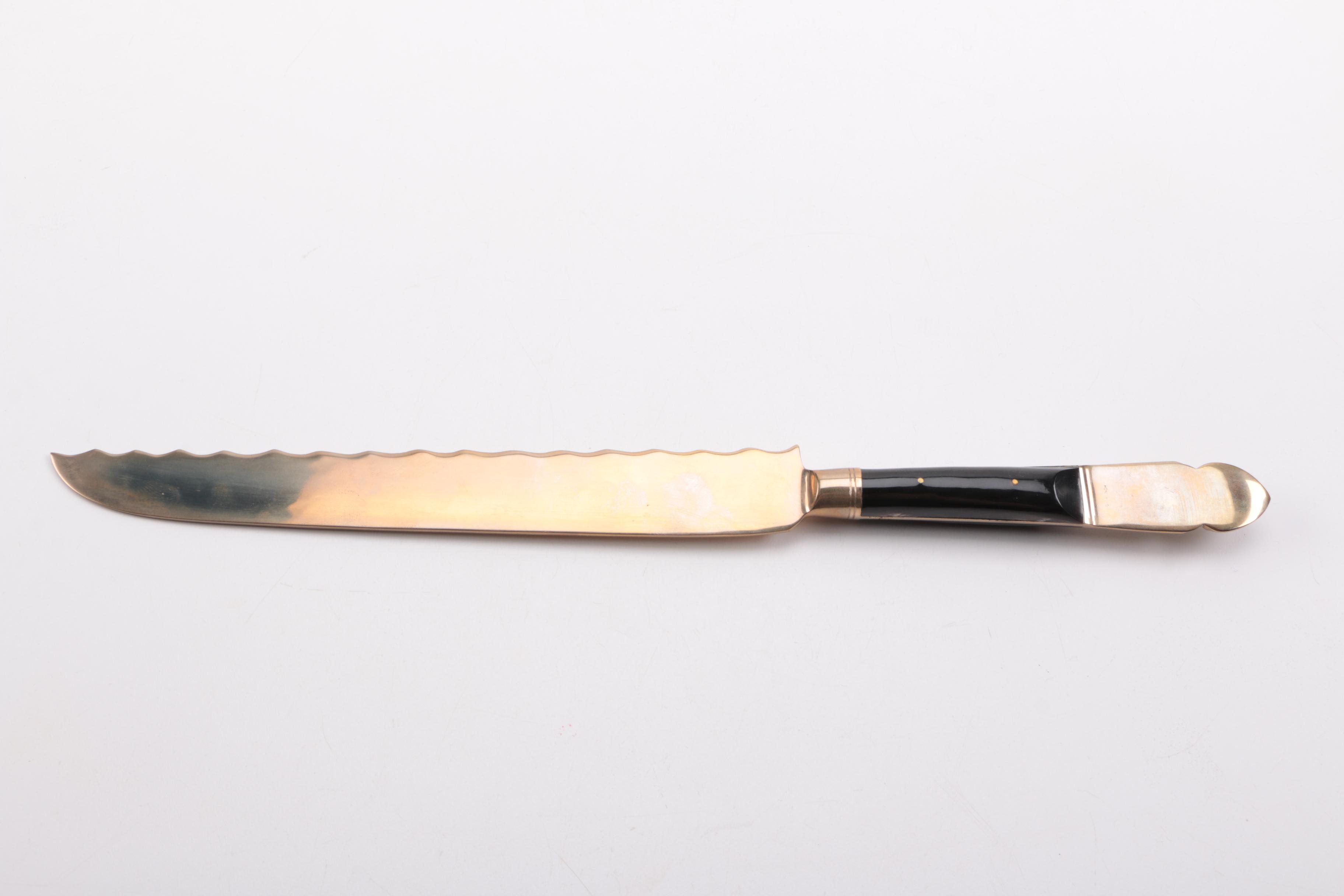 Assortment of Gold-Tone Serving Utensils