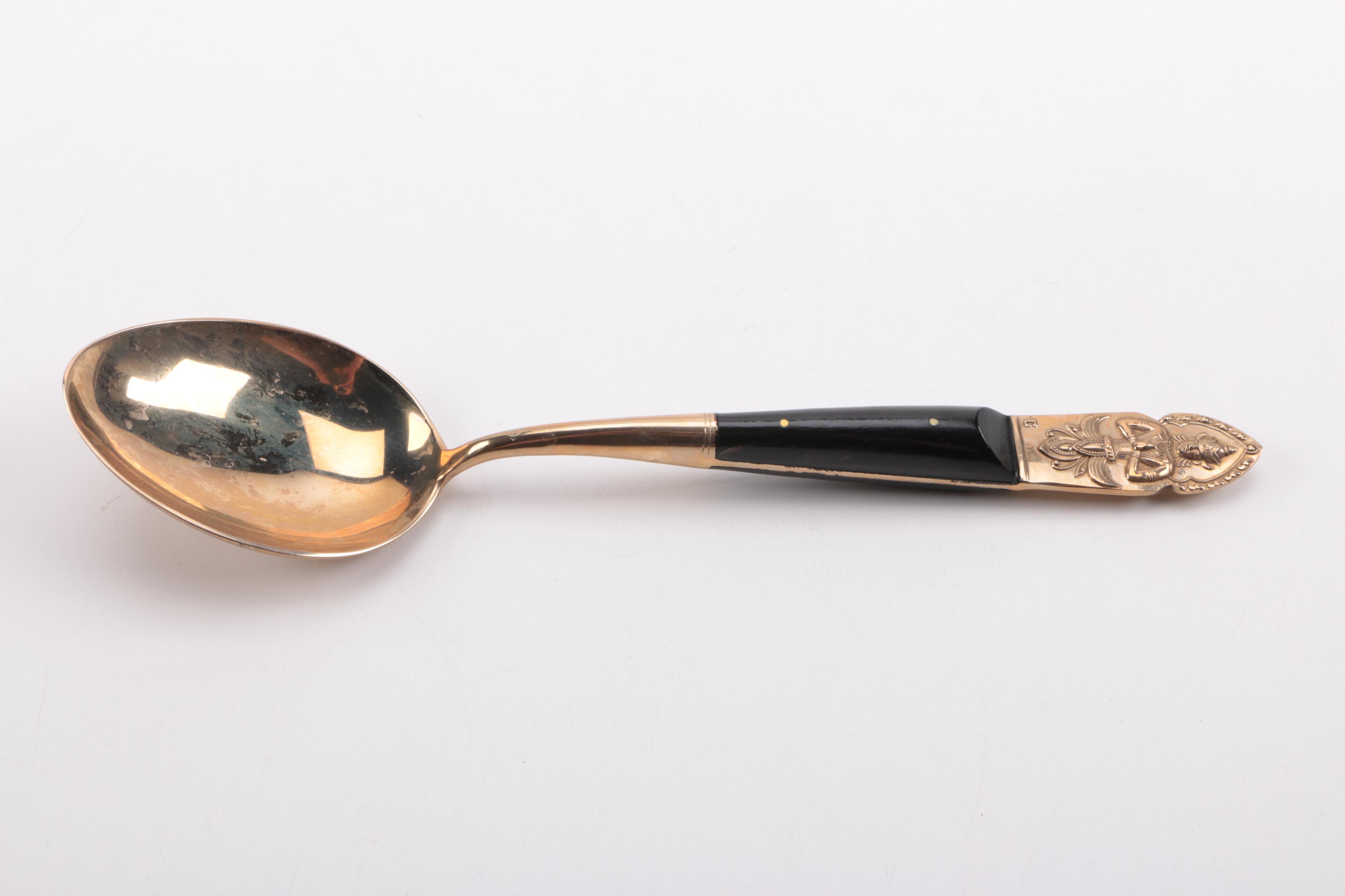 Assortment of Gold-Tone Serving Utensils