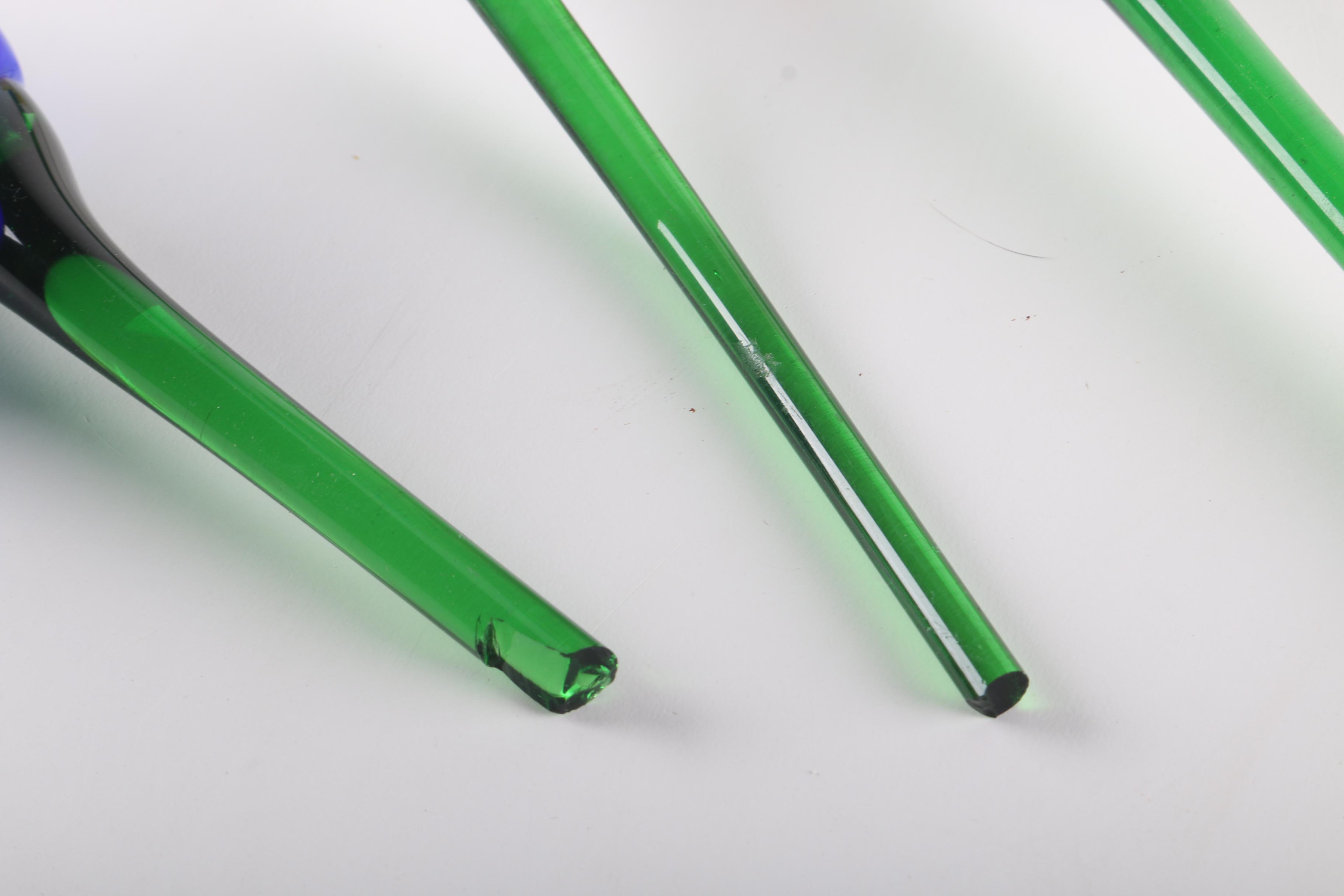 Glass Flower Bouquet in Glass Vase