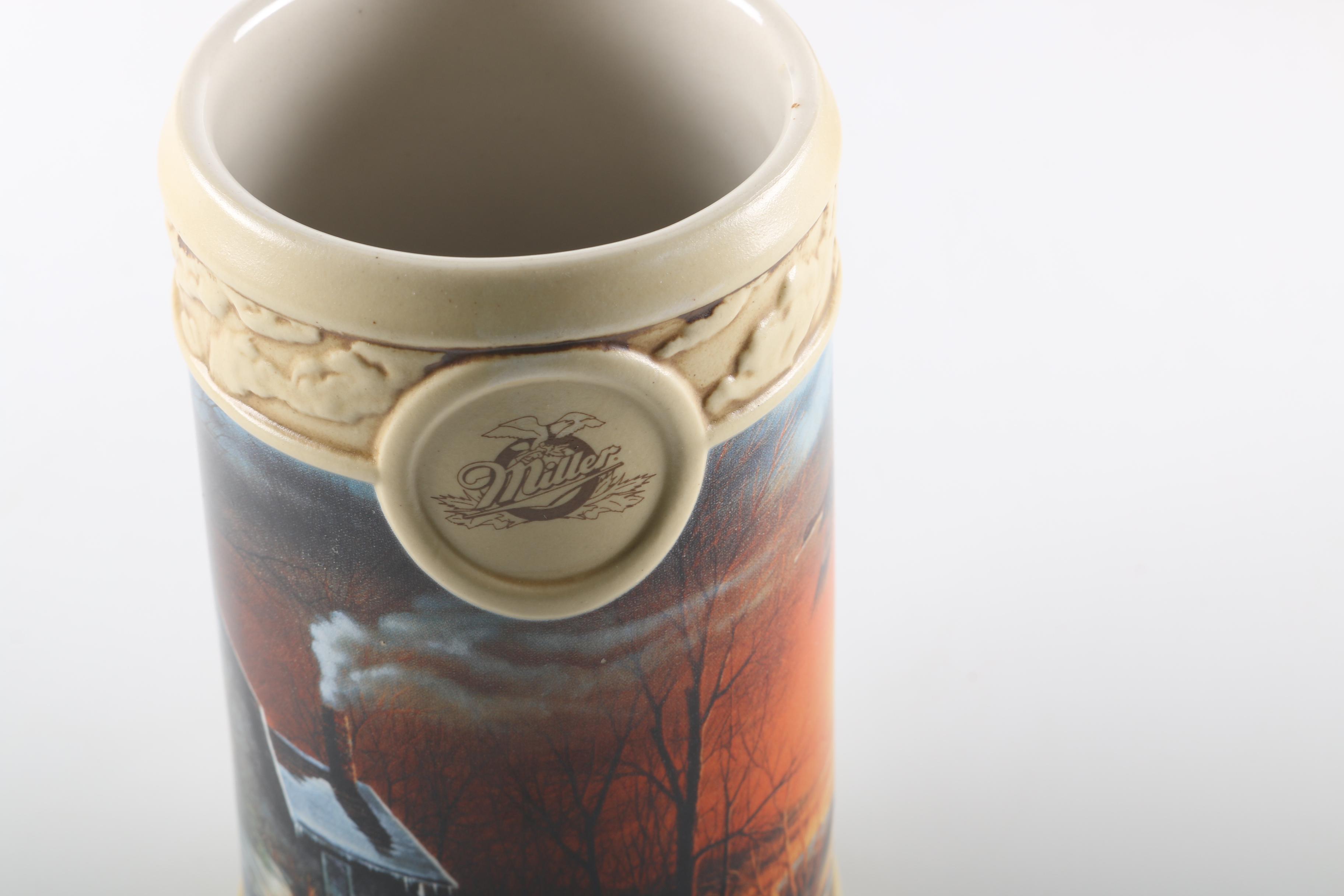 Decorated Ceramic Beer Steins
