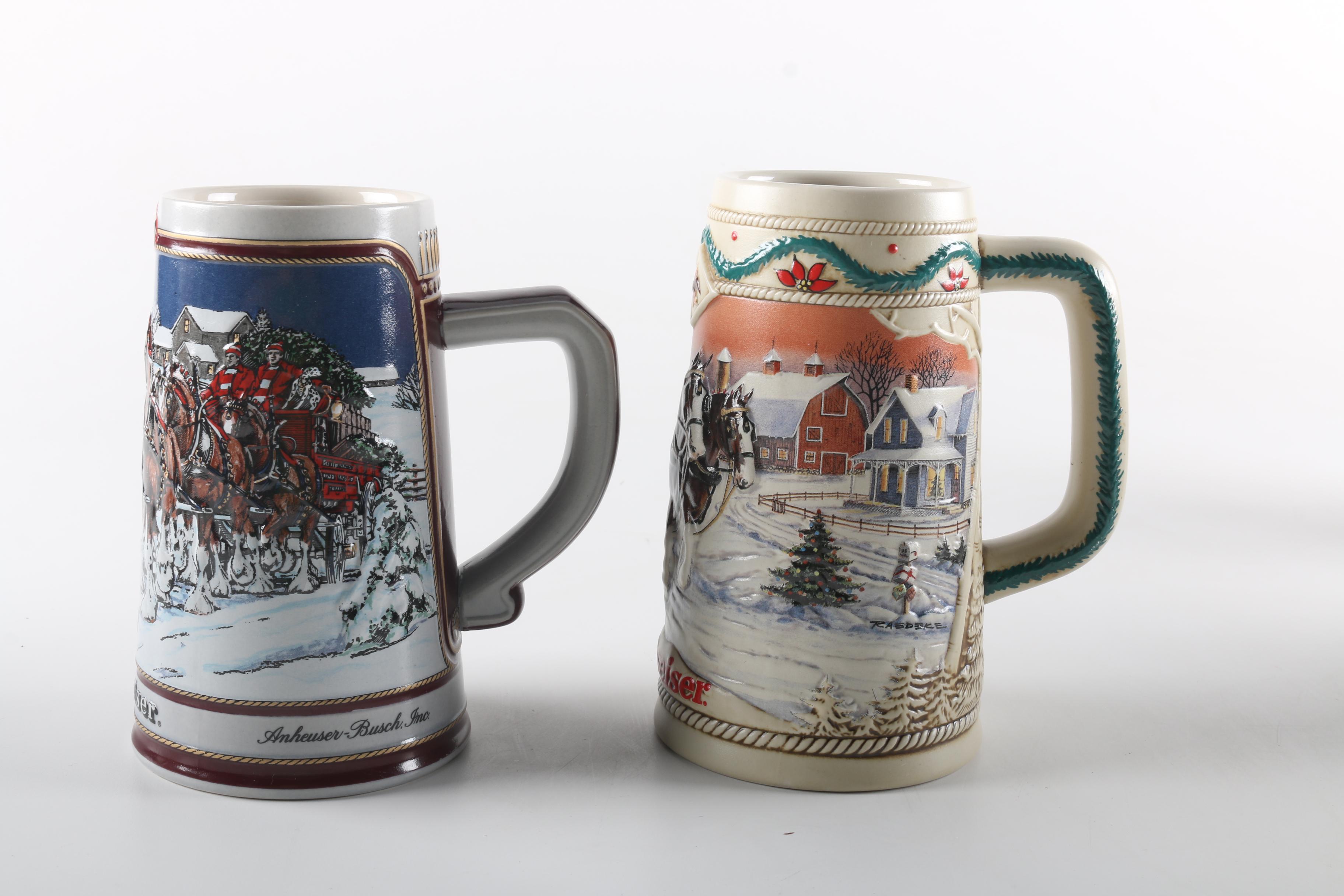 Decorated Ceramic Beer Steins