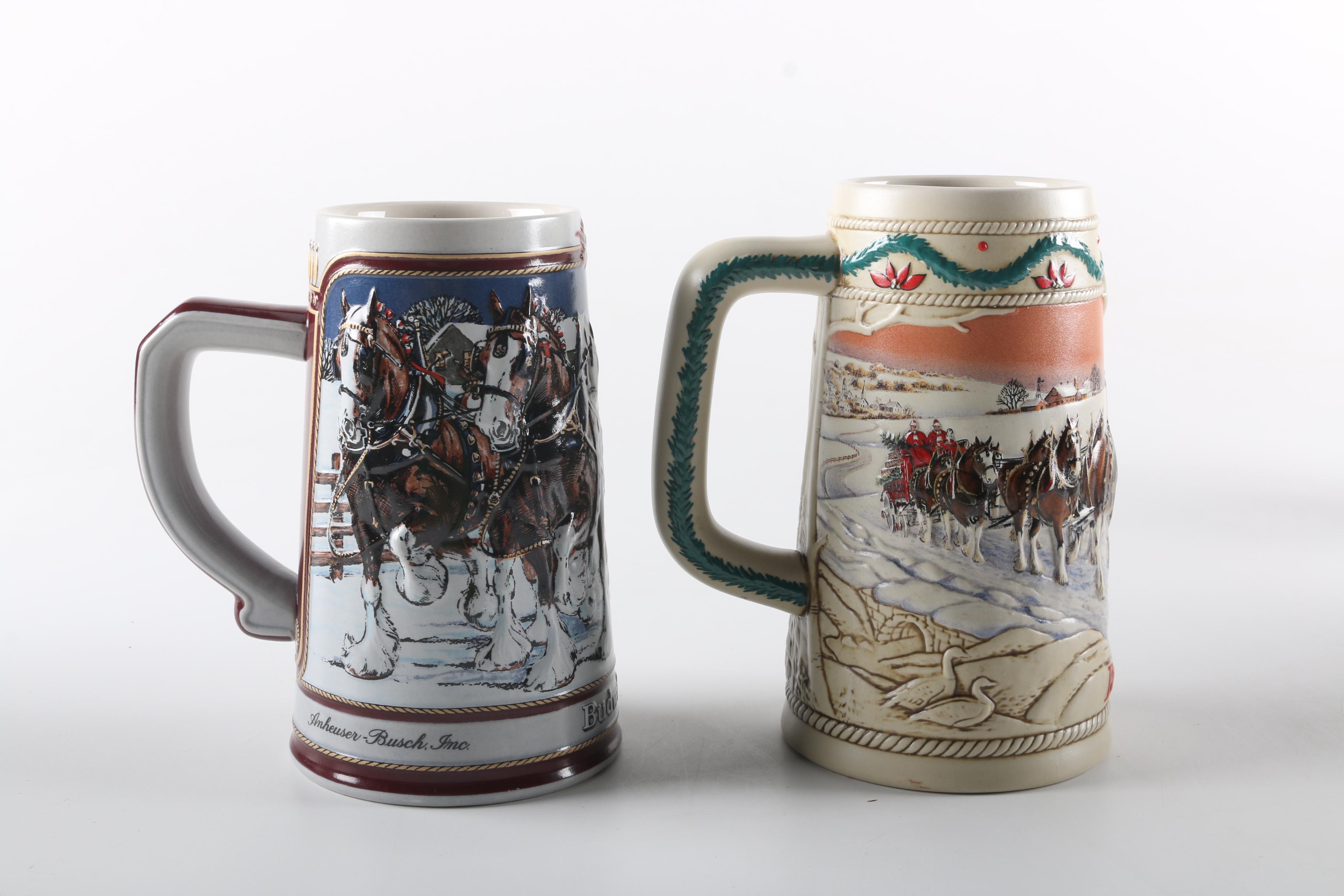Decorated Ceramic Beer Steins