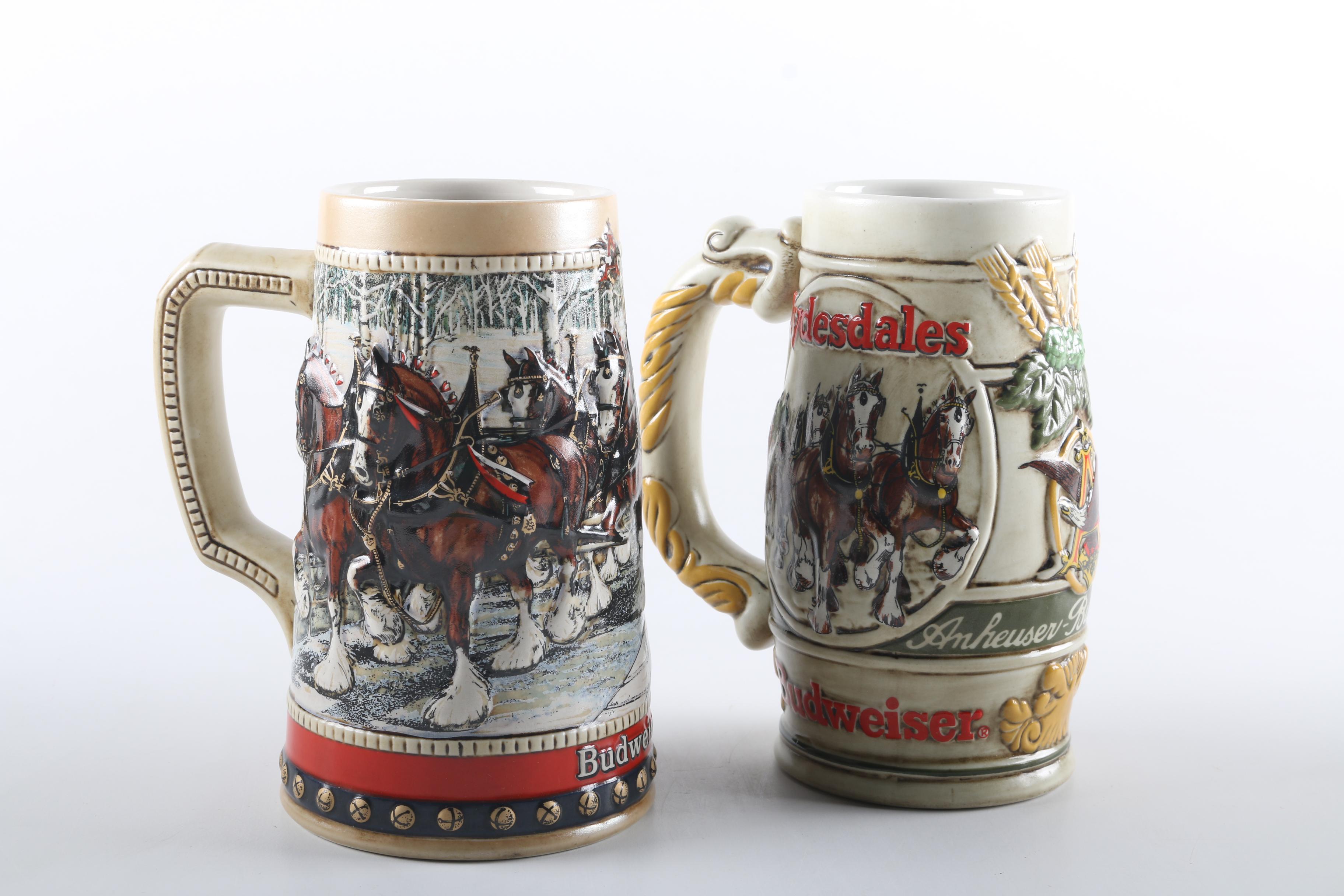 Decorated Ceramic Beer Steins