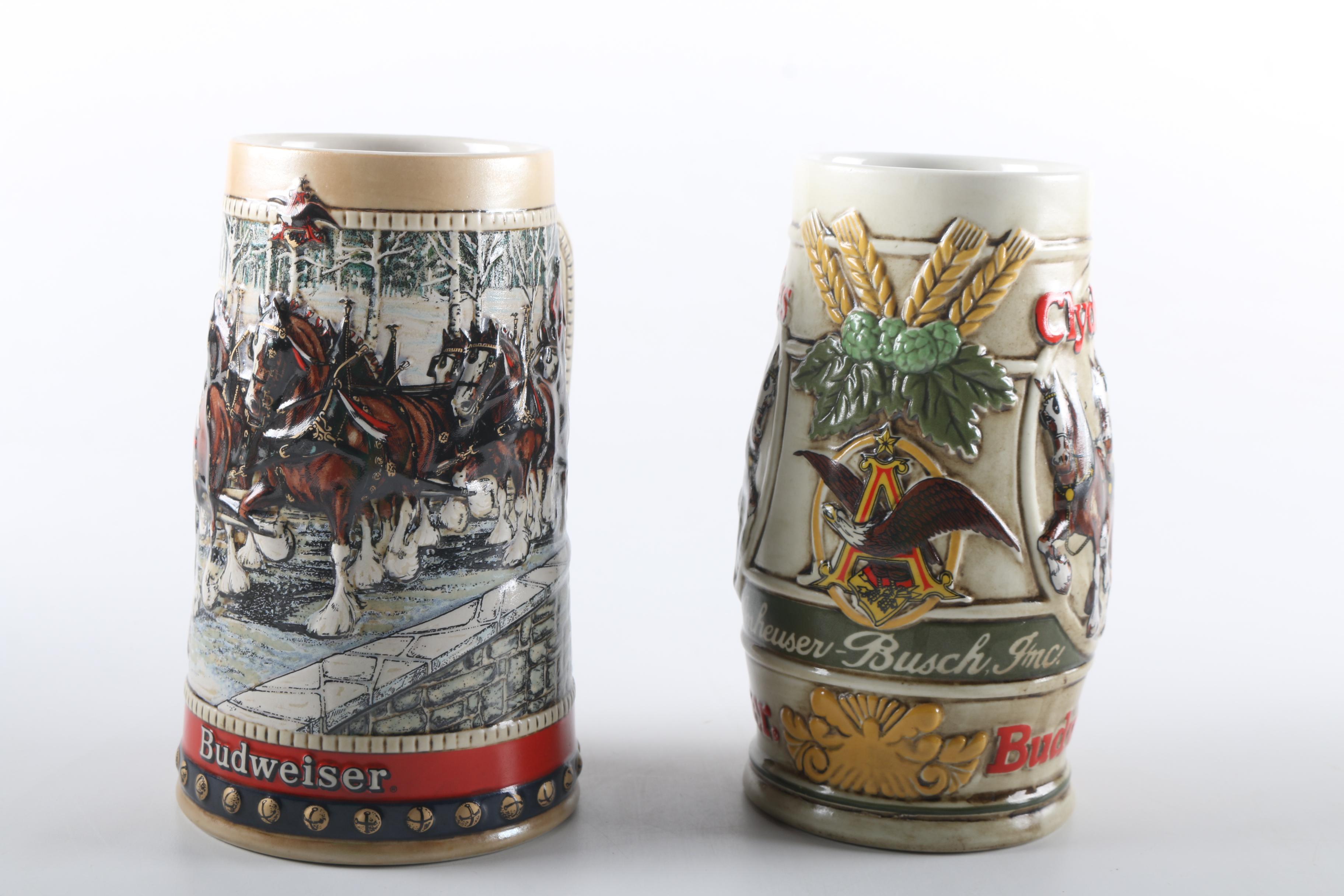 Decorated Ceramic Beer Steins