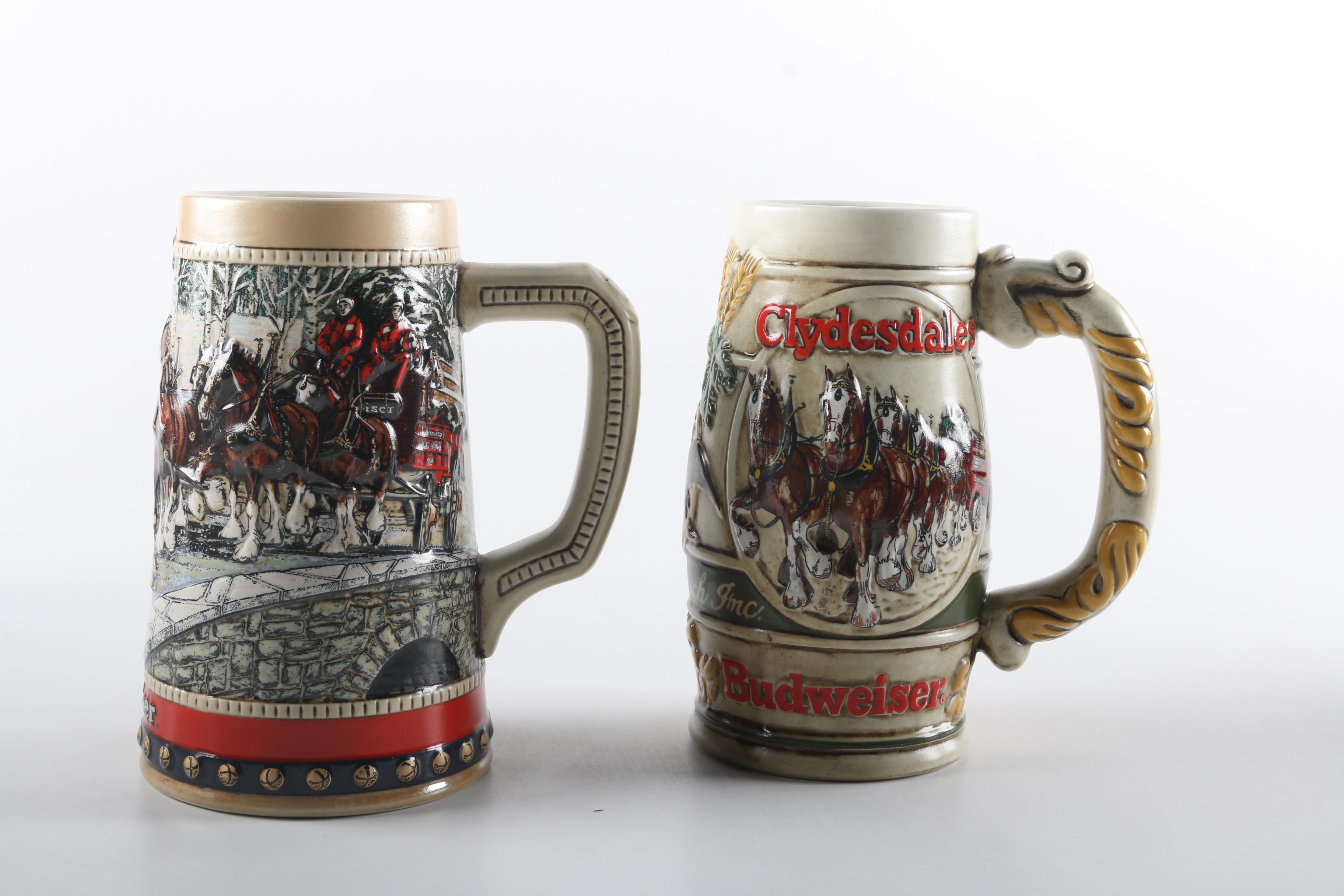 Decorated Ceramic Beer Steins