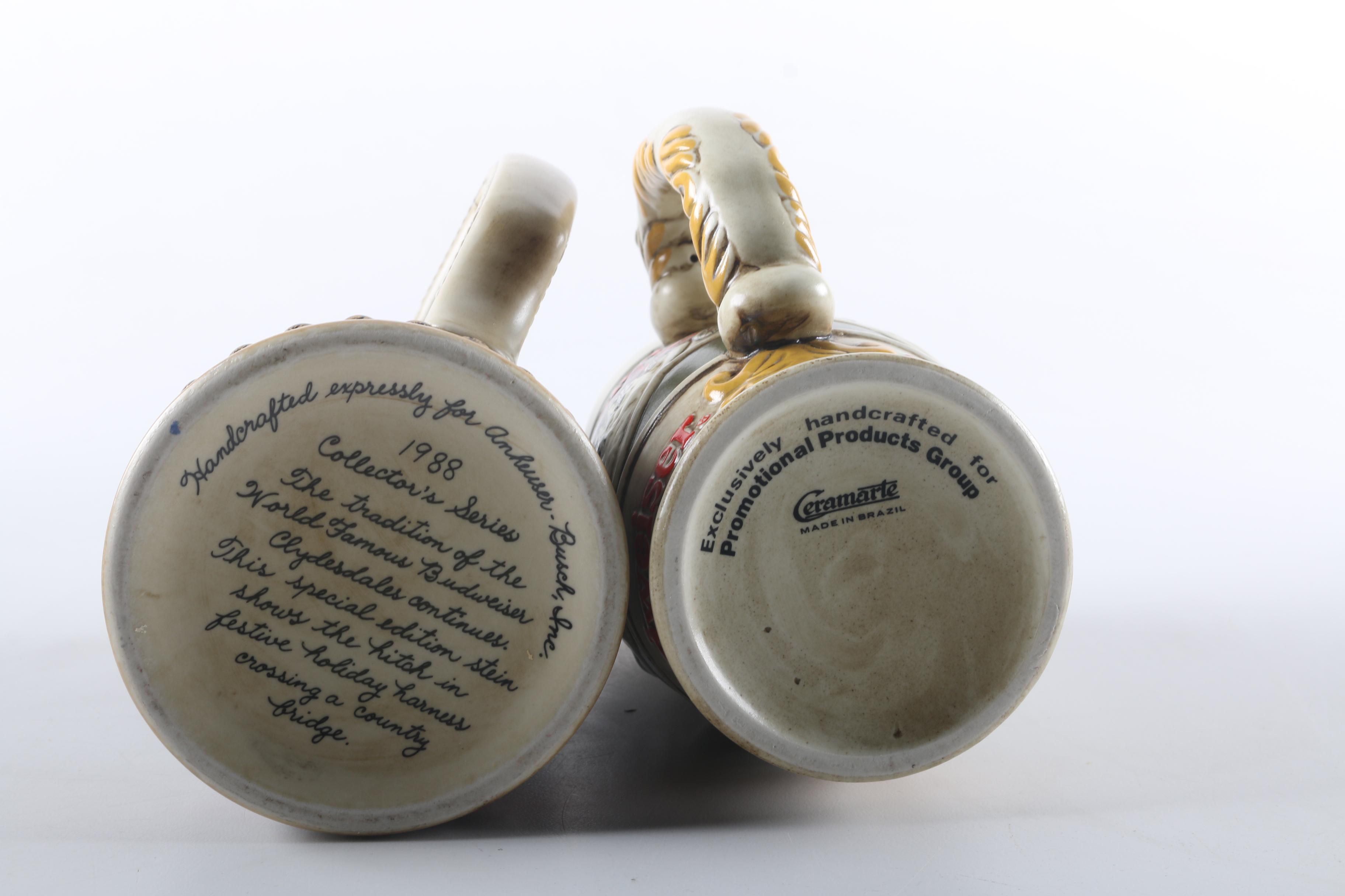 Decorated Ceramic Beer Steins