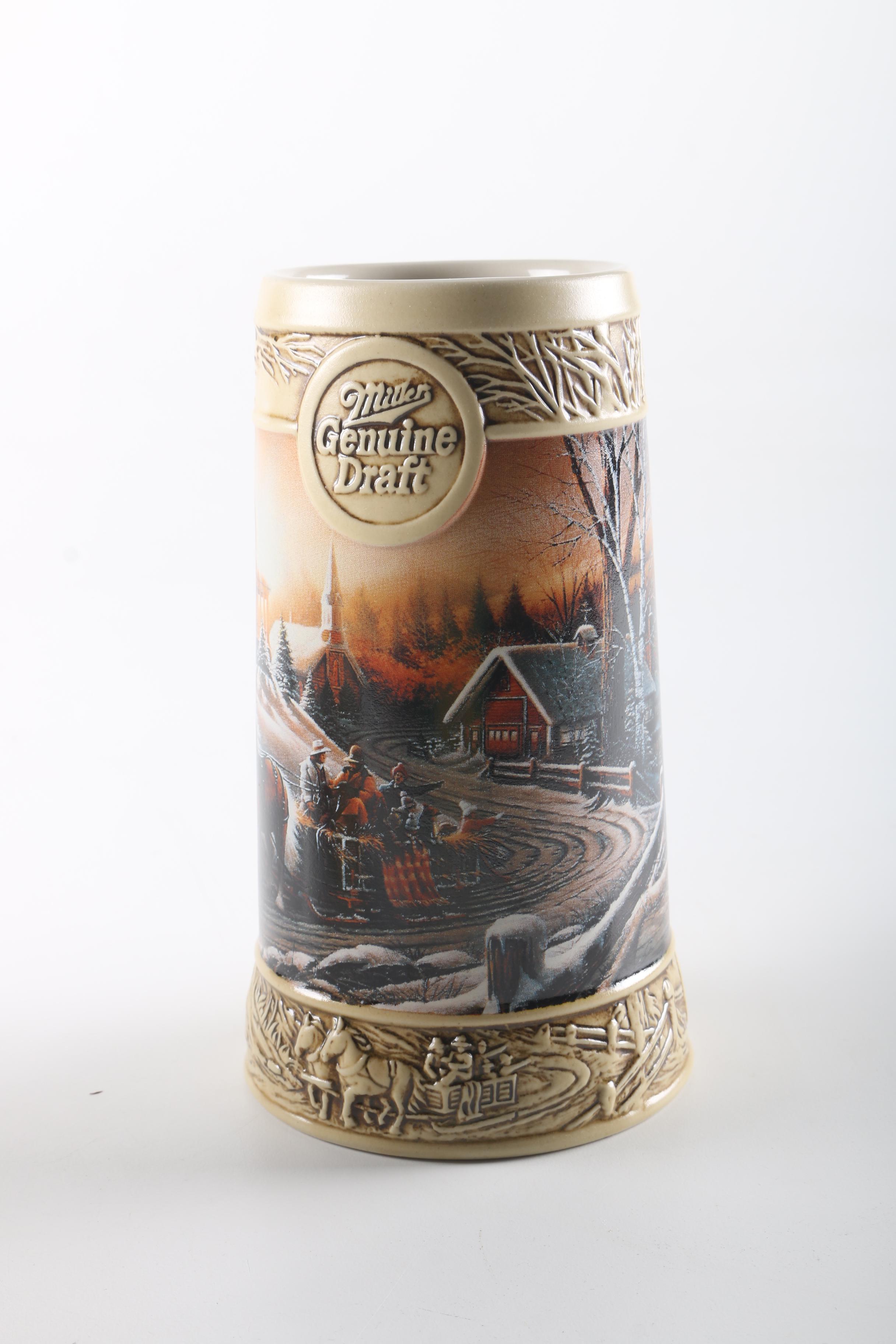 Decorated Ceramic Beer Steins
