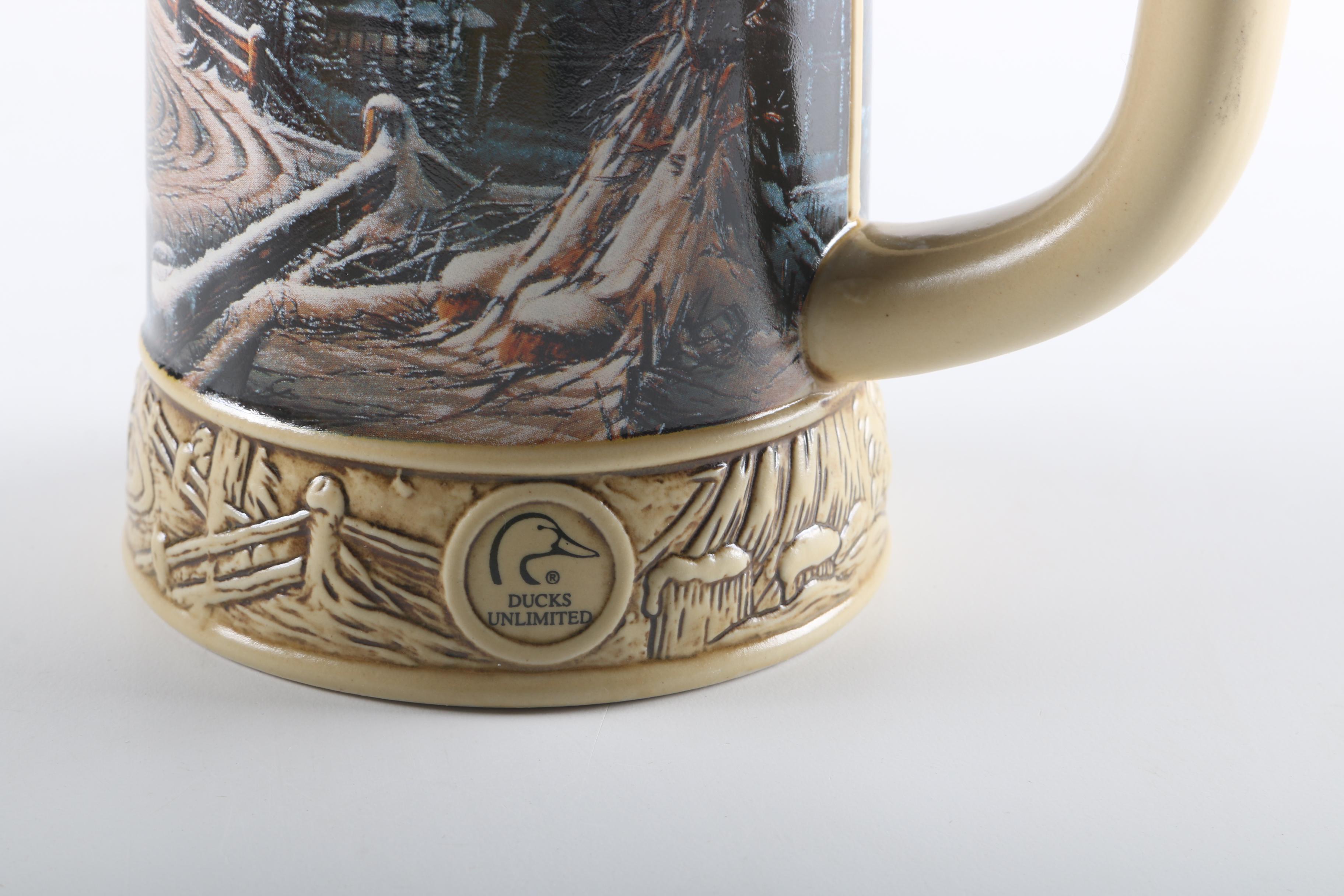 Decorated Ceramic Beer Steins