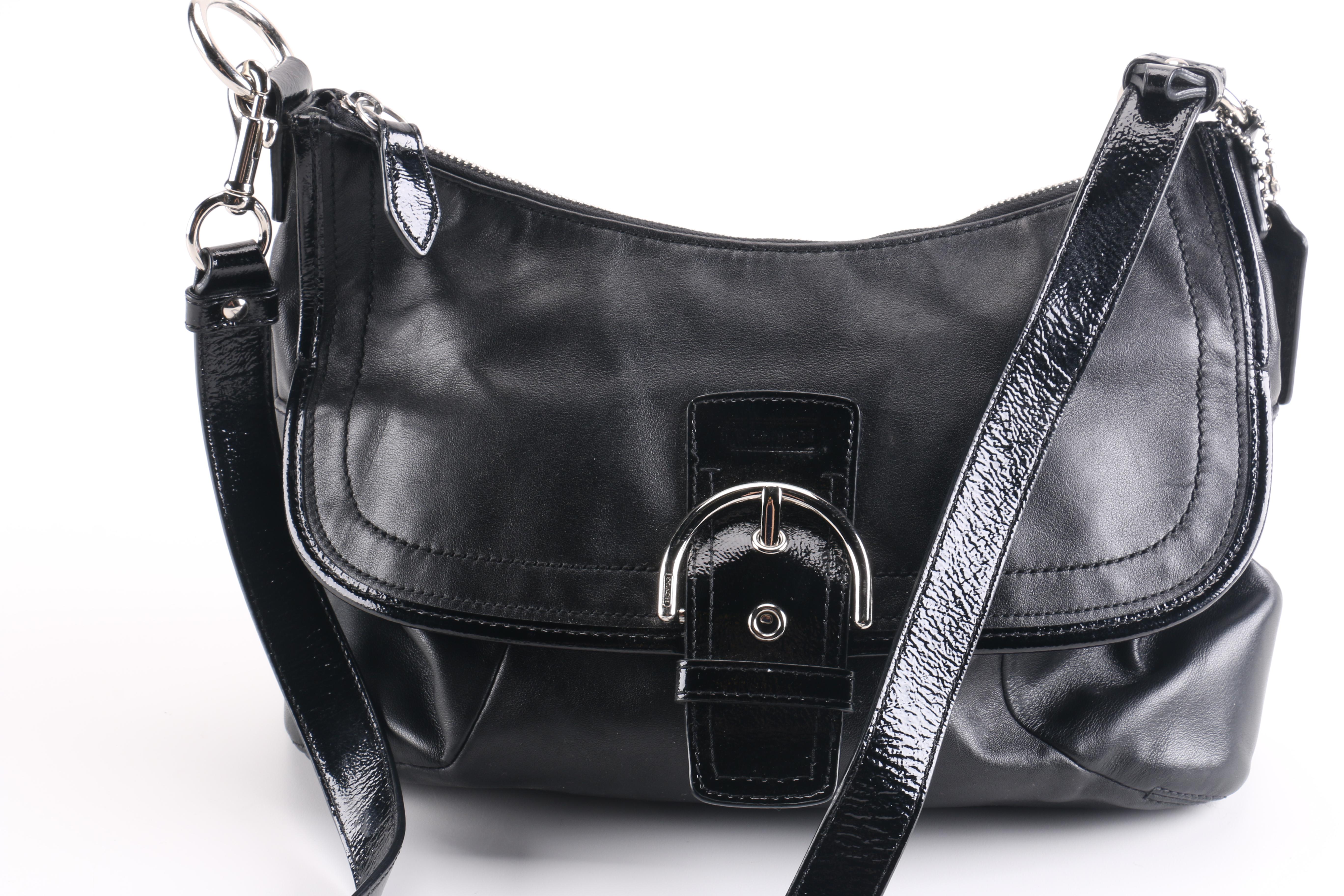 Coach Black Leather Soho Handbag