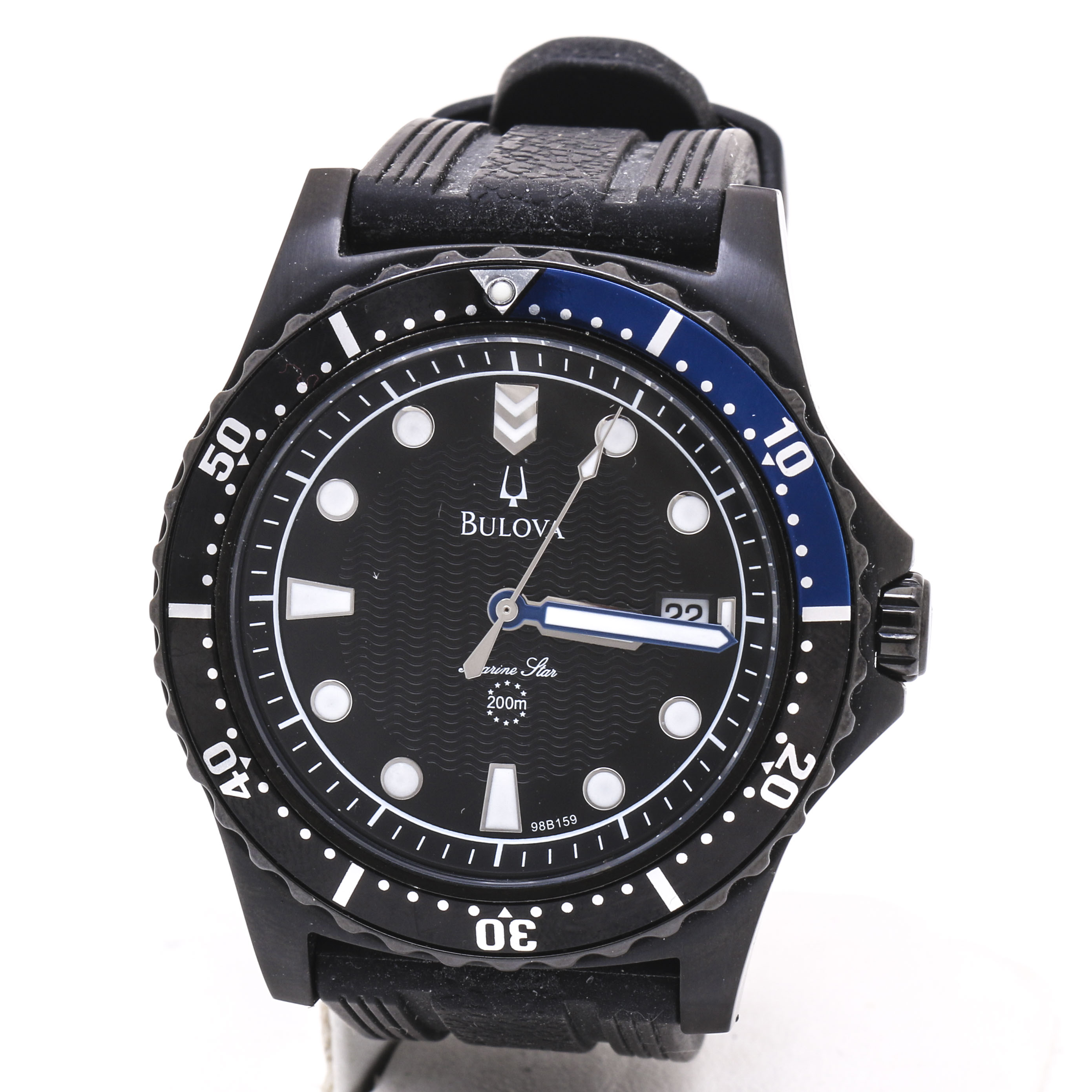 Bulova Marine Star Black Stainless Steel Watch