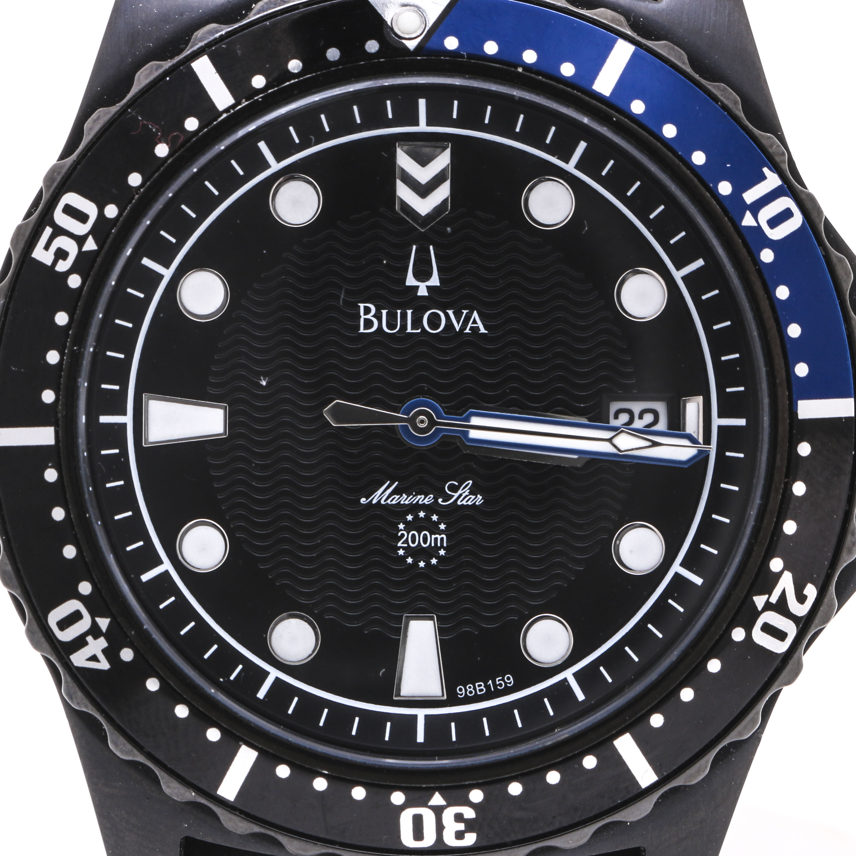 Bulova Marine Star Black Stainless Steel Watch
