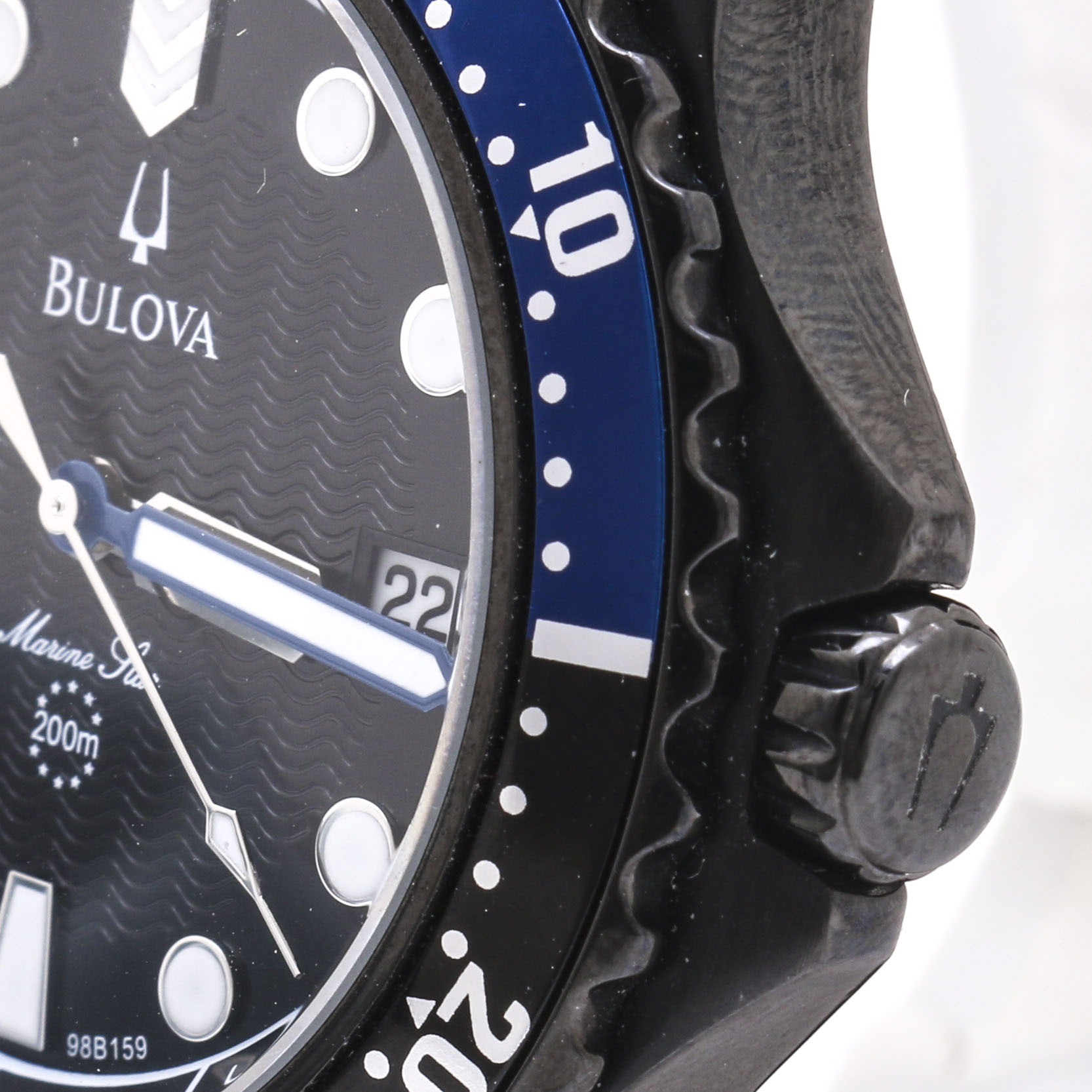 Bulova Marine Star Black Stainless Steel Watch