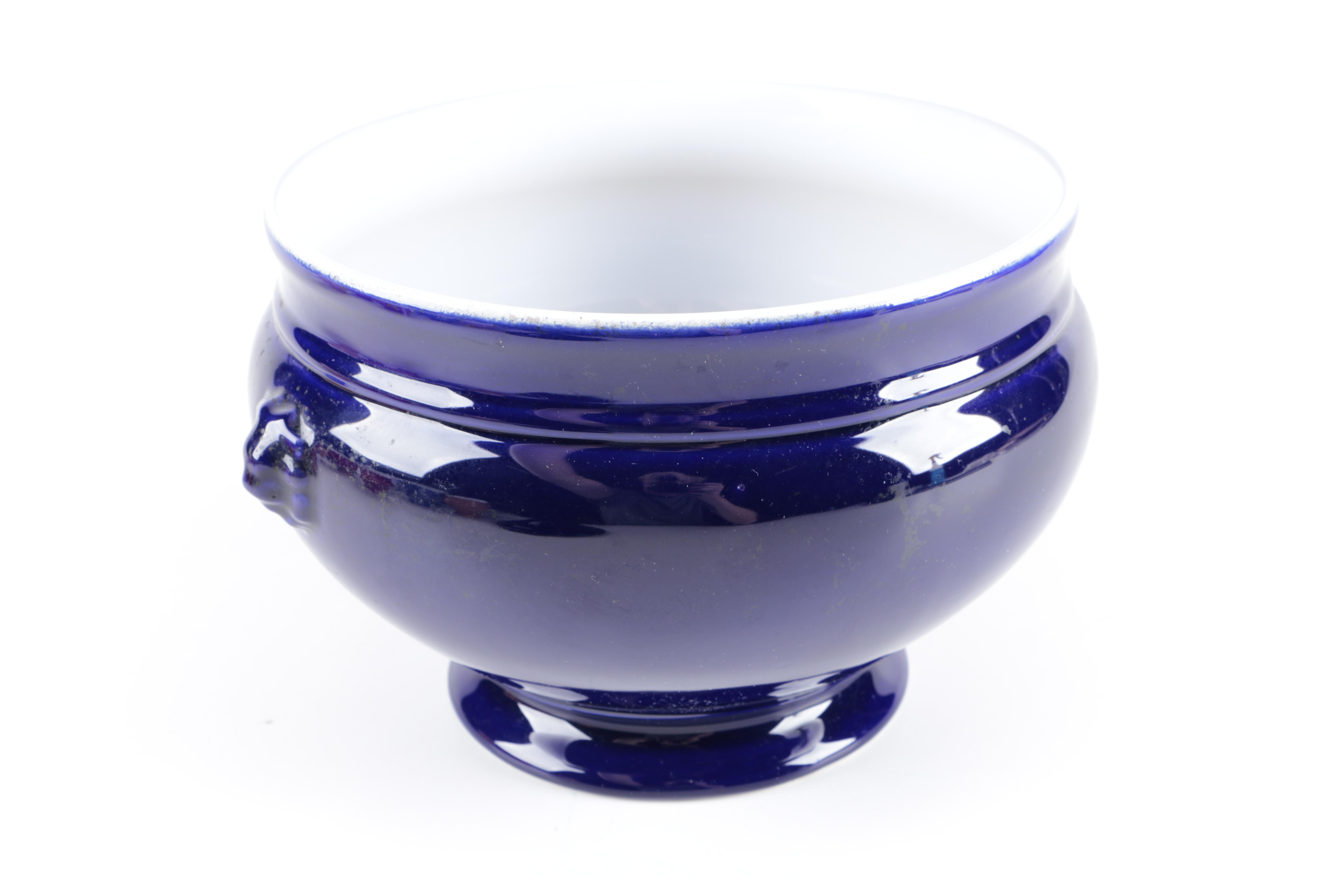 Emile Henry "Le Potier" Lion's Head Soup Tureen and Bowl Set