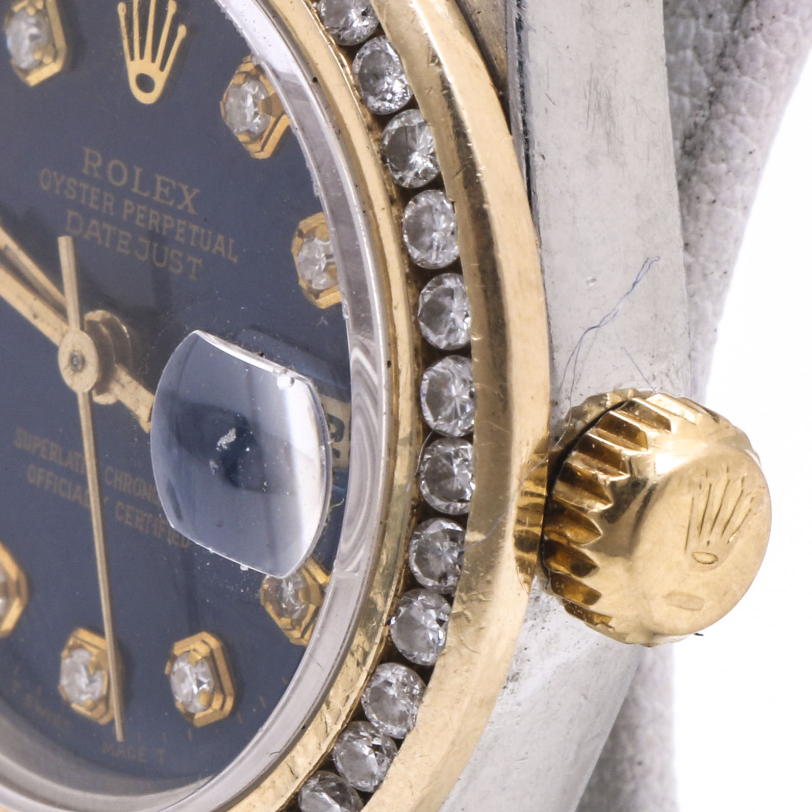 Rolex Oyster Perpetual 18K Yellow Gold and Stainless Steel 0.98 CTW Diamond Watch