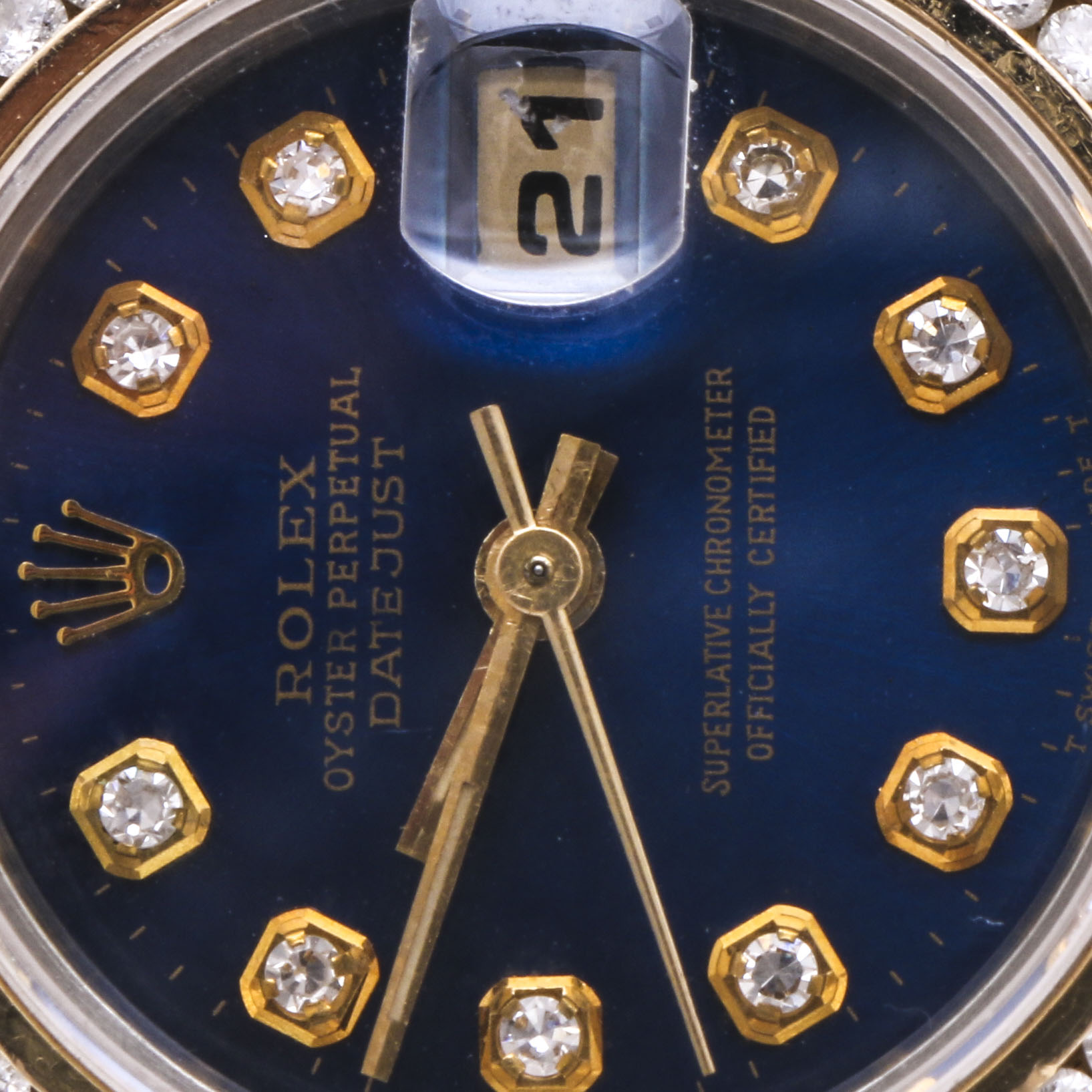 Rolex Oyster Perpetual 18K Yellow Gold and Stainless Steel 0.98 CTW Diamond Watch