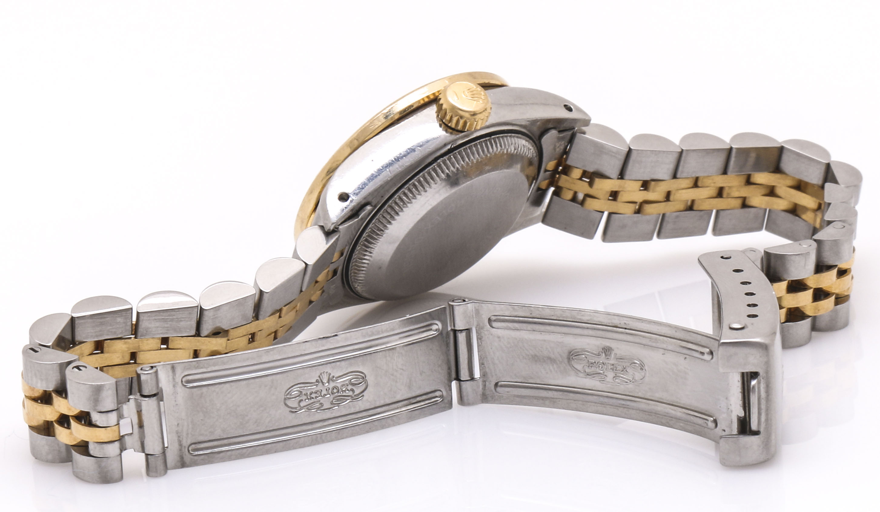 Rolex Oyster Perpetual 18K Yellow Gold and Stainless Steel 0.98 CTW Diamond Watch