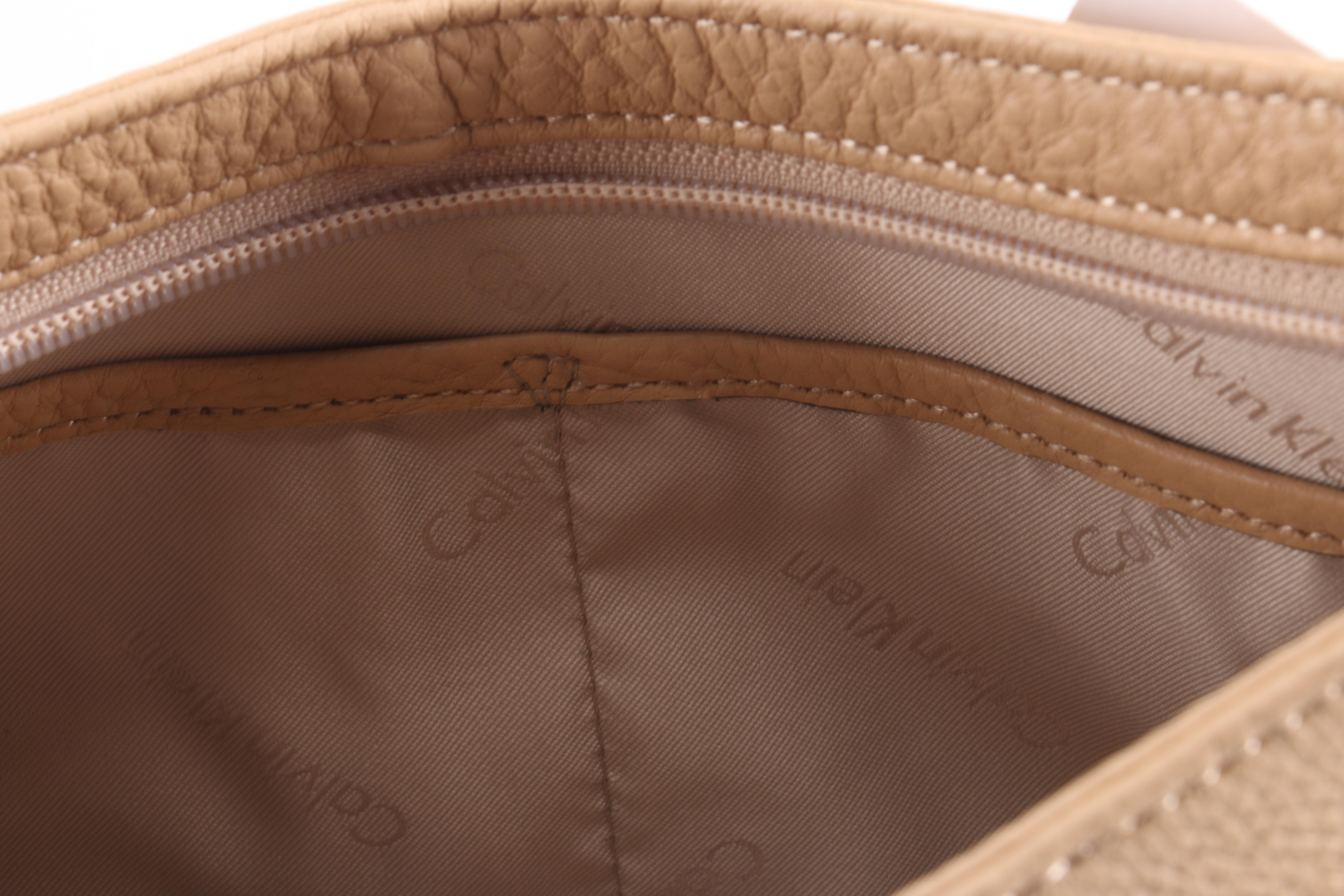 Calvin Klein Nude Leather Handbag