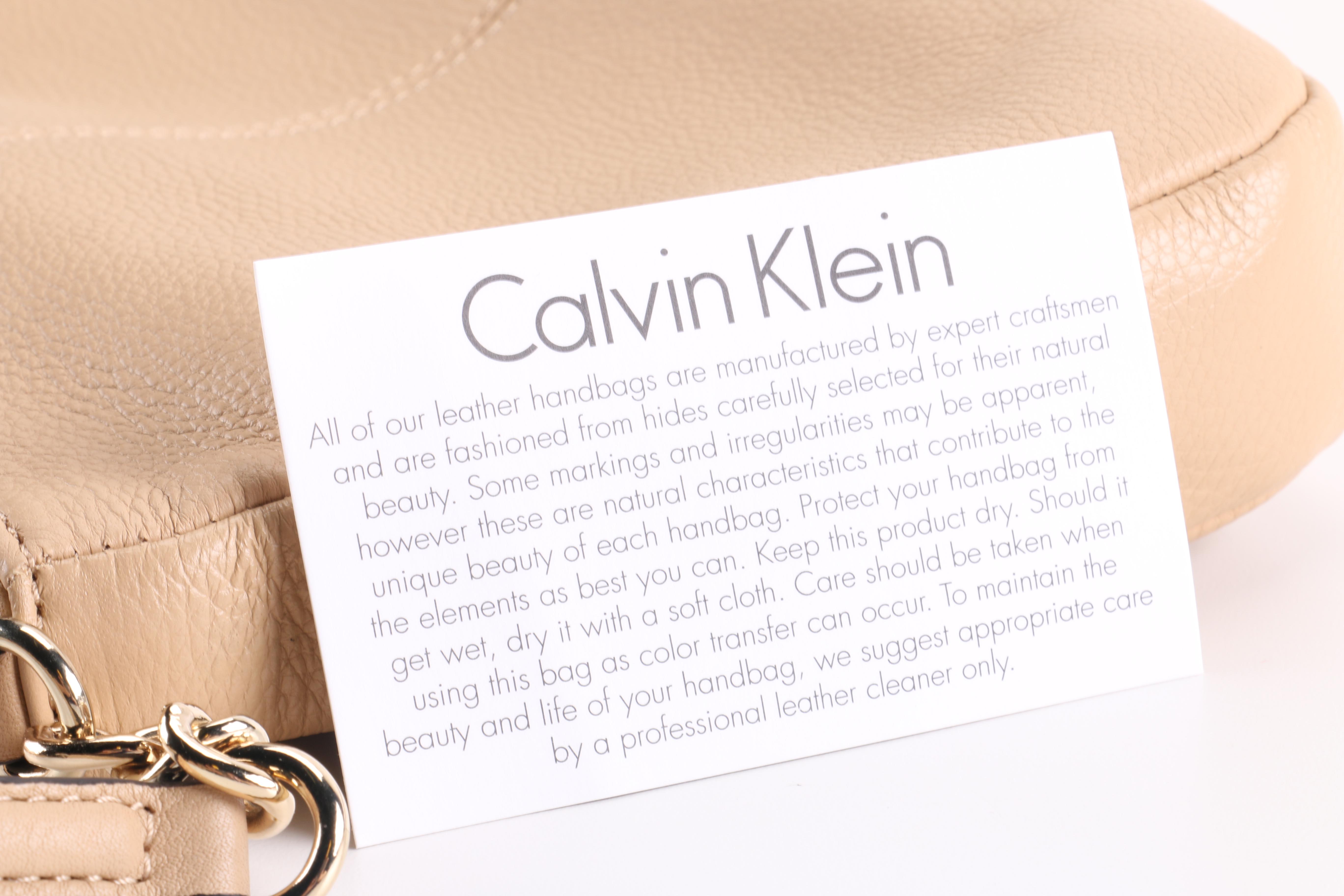 Calvin Klein Nude Leather Handbag