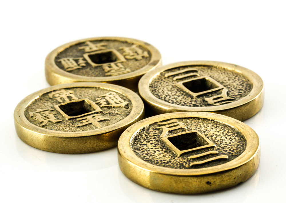 Oversized Brass Chinese Cash Coin Replicas