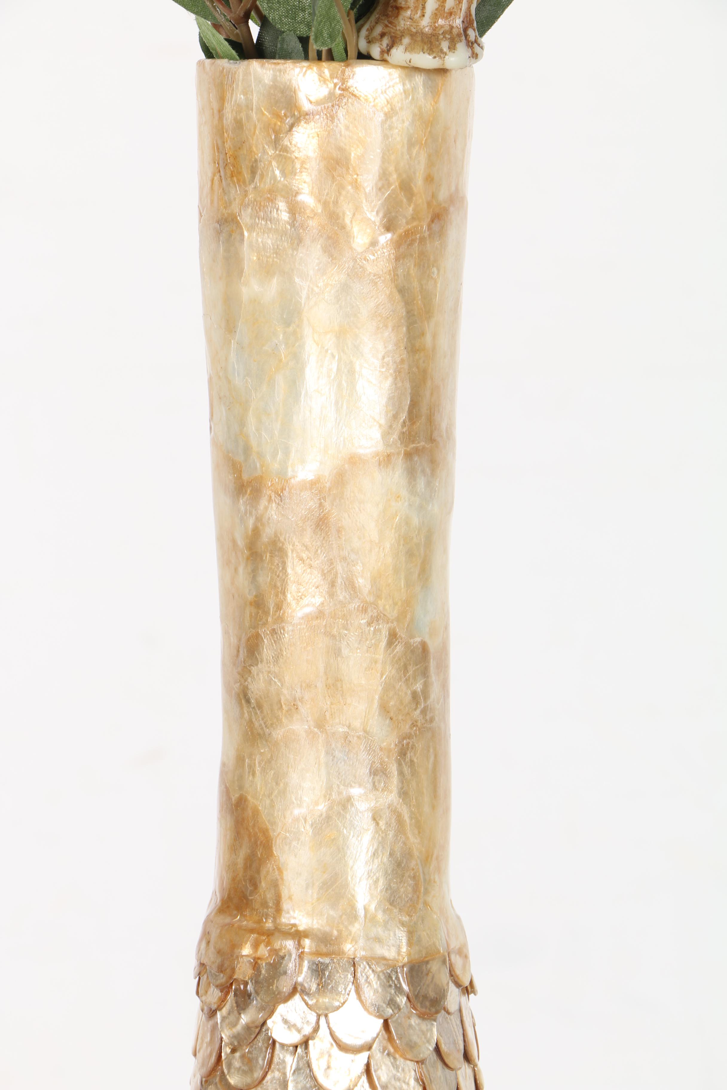 Capiz Shell Floor Vase