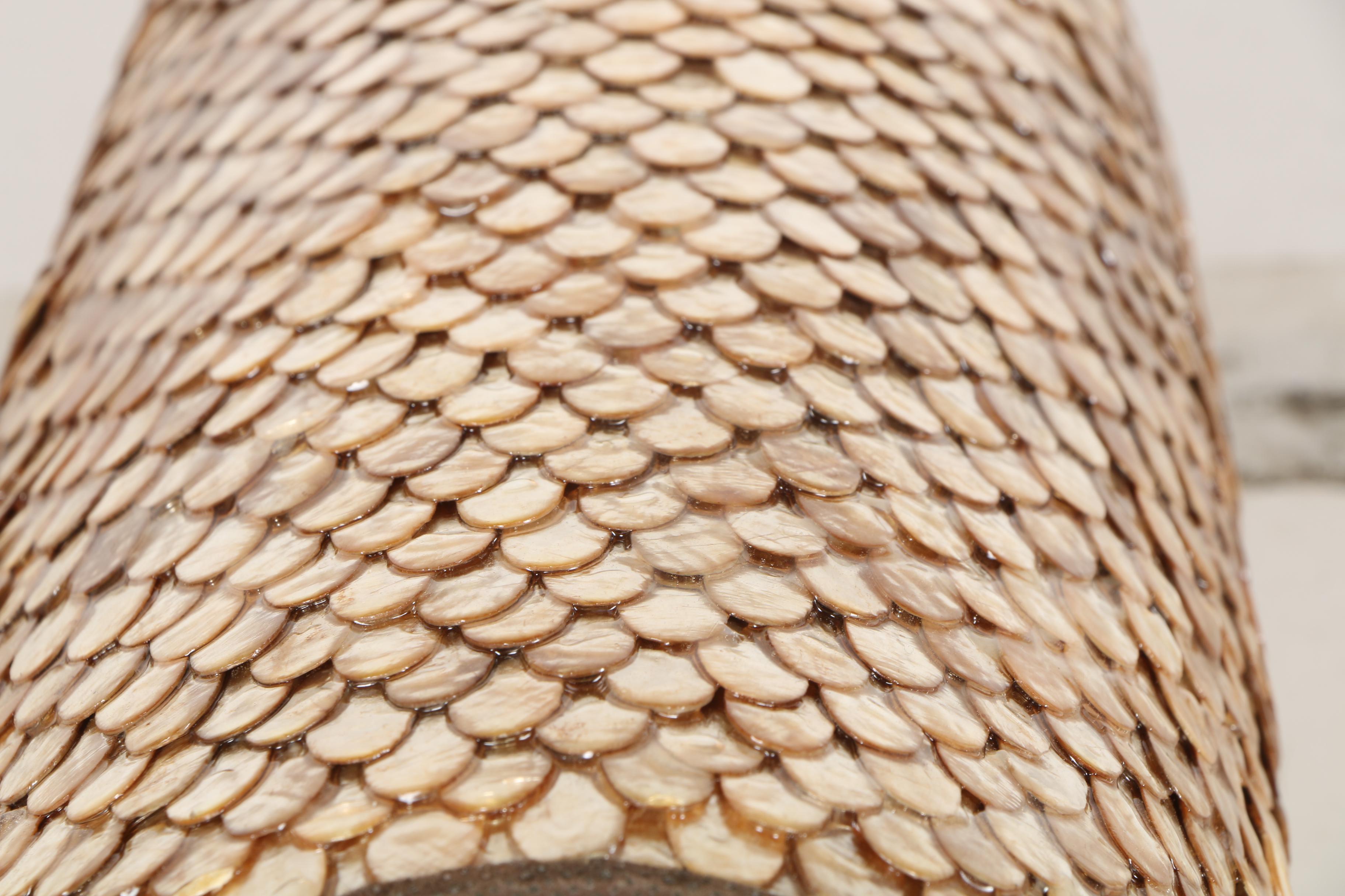 Capiz Shell Floor Vase