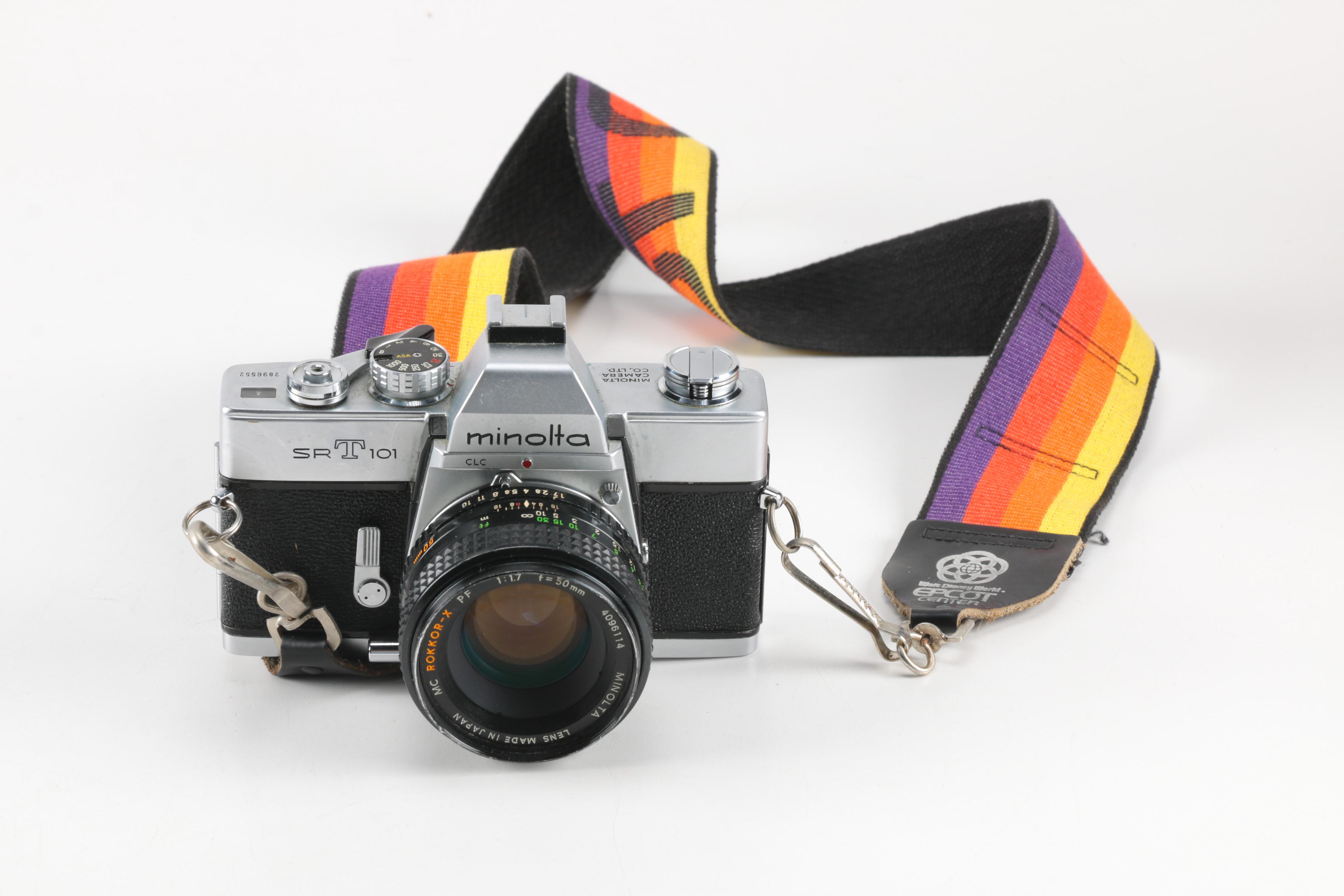 Minolta and Heiland Pentax Film Cameras with Accessories