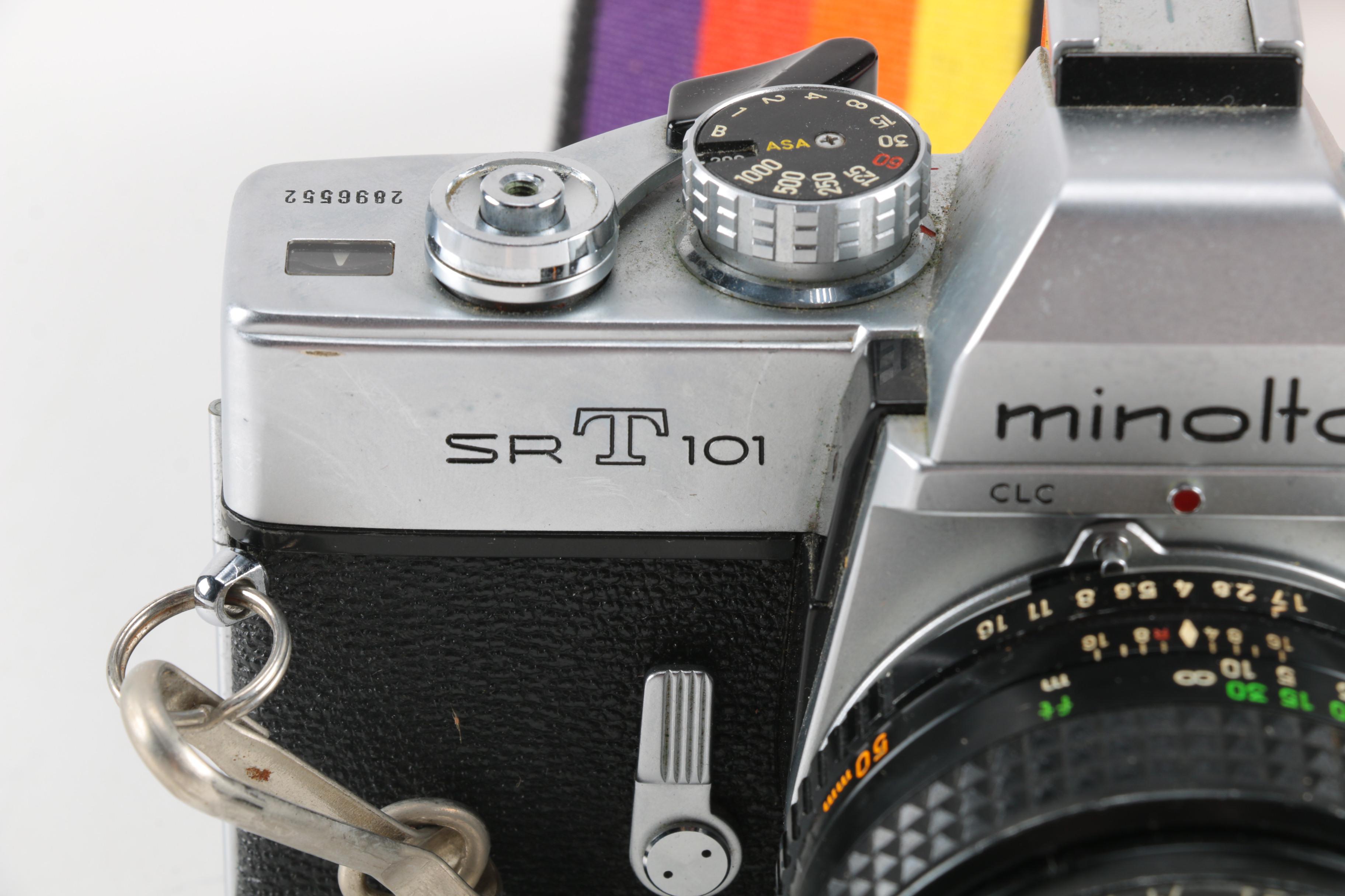 Minolta and Heiland Pentax Film Cameras with Accessories