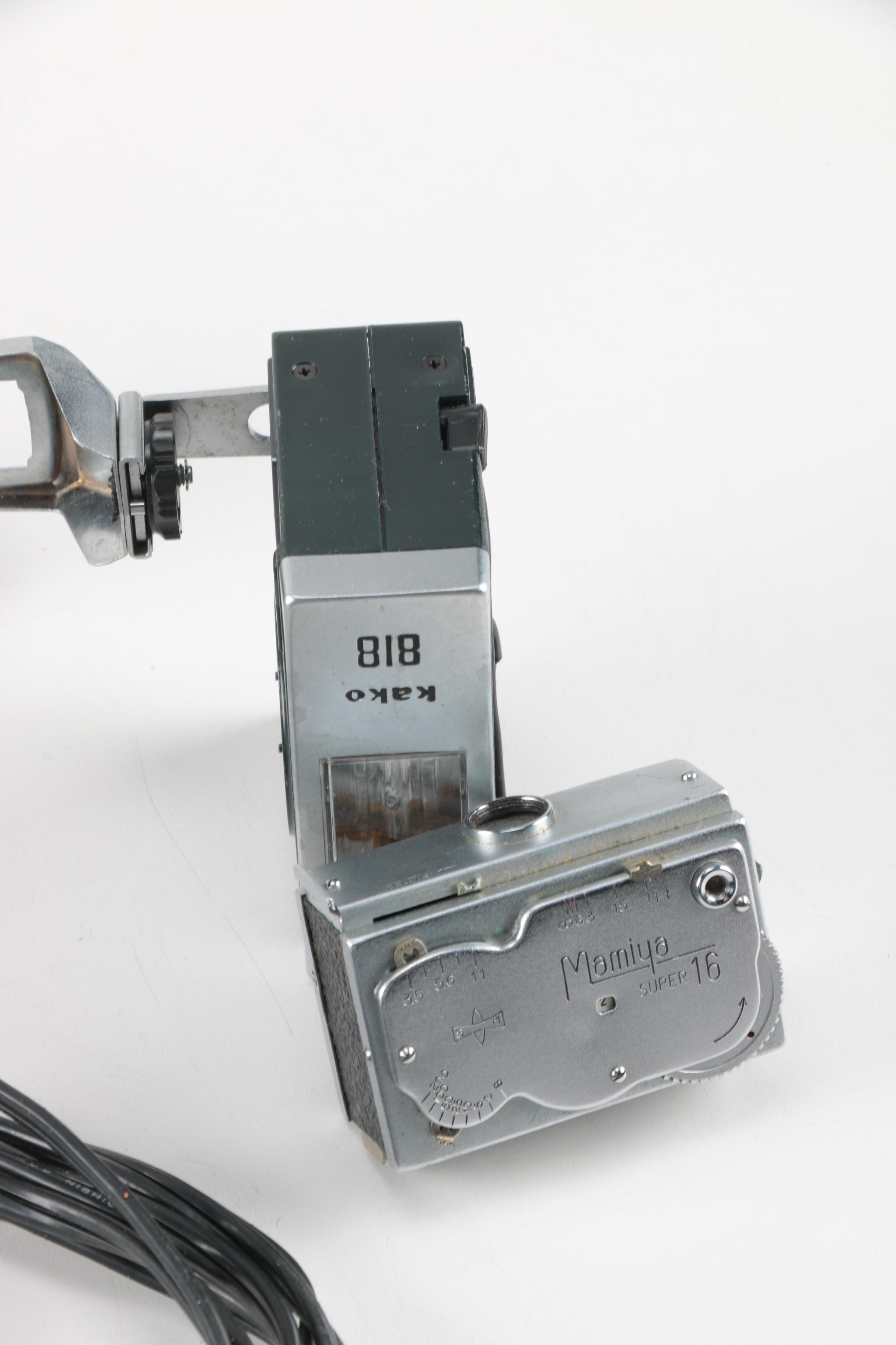 Minolta and Heiland Pentax Film Cameras with Accessories