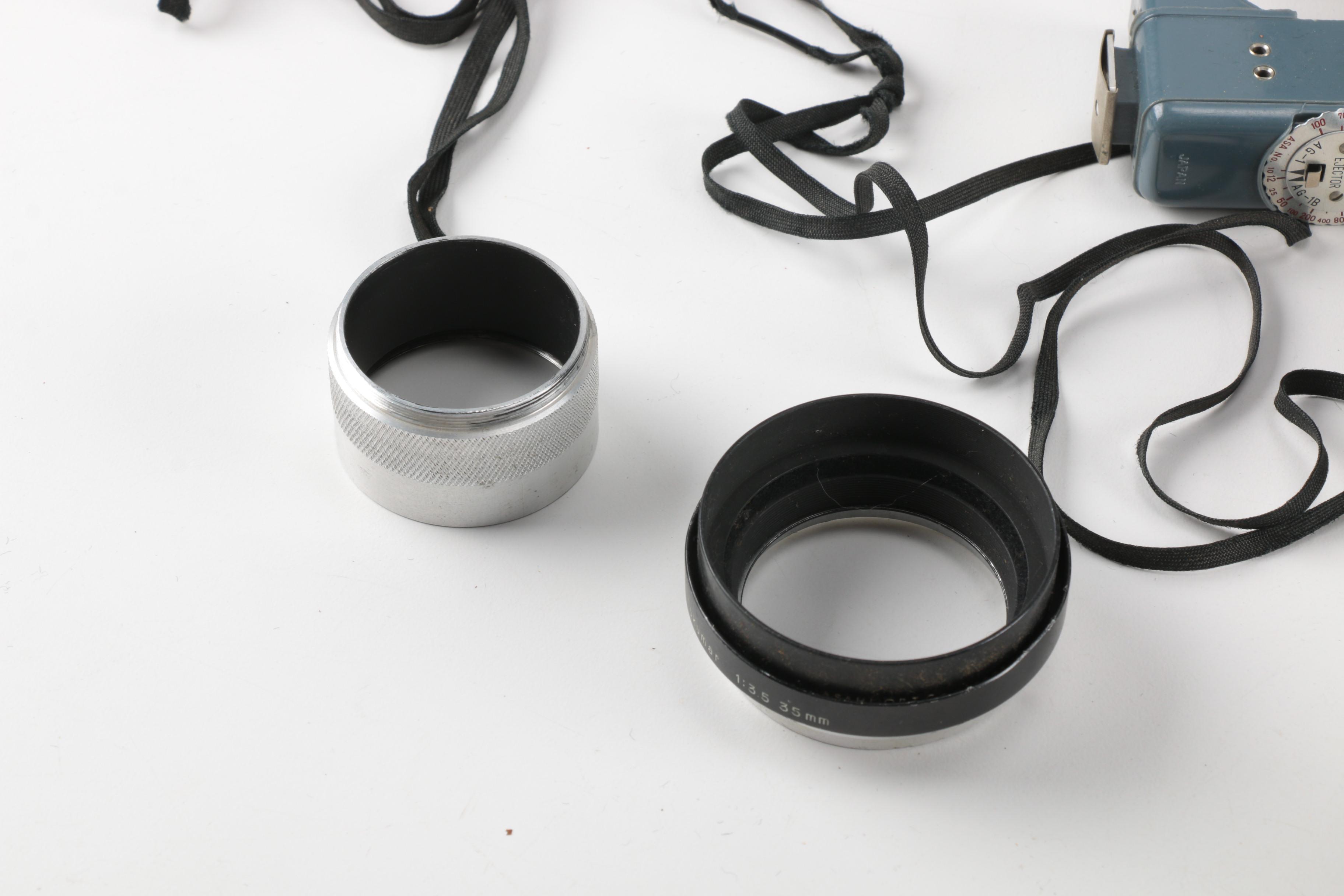 Minolta and Heiland Pentax Film Cameras with Accessories