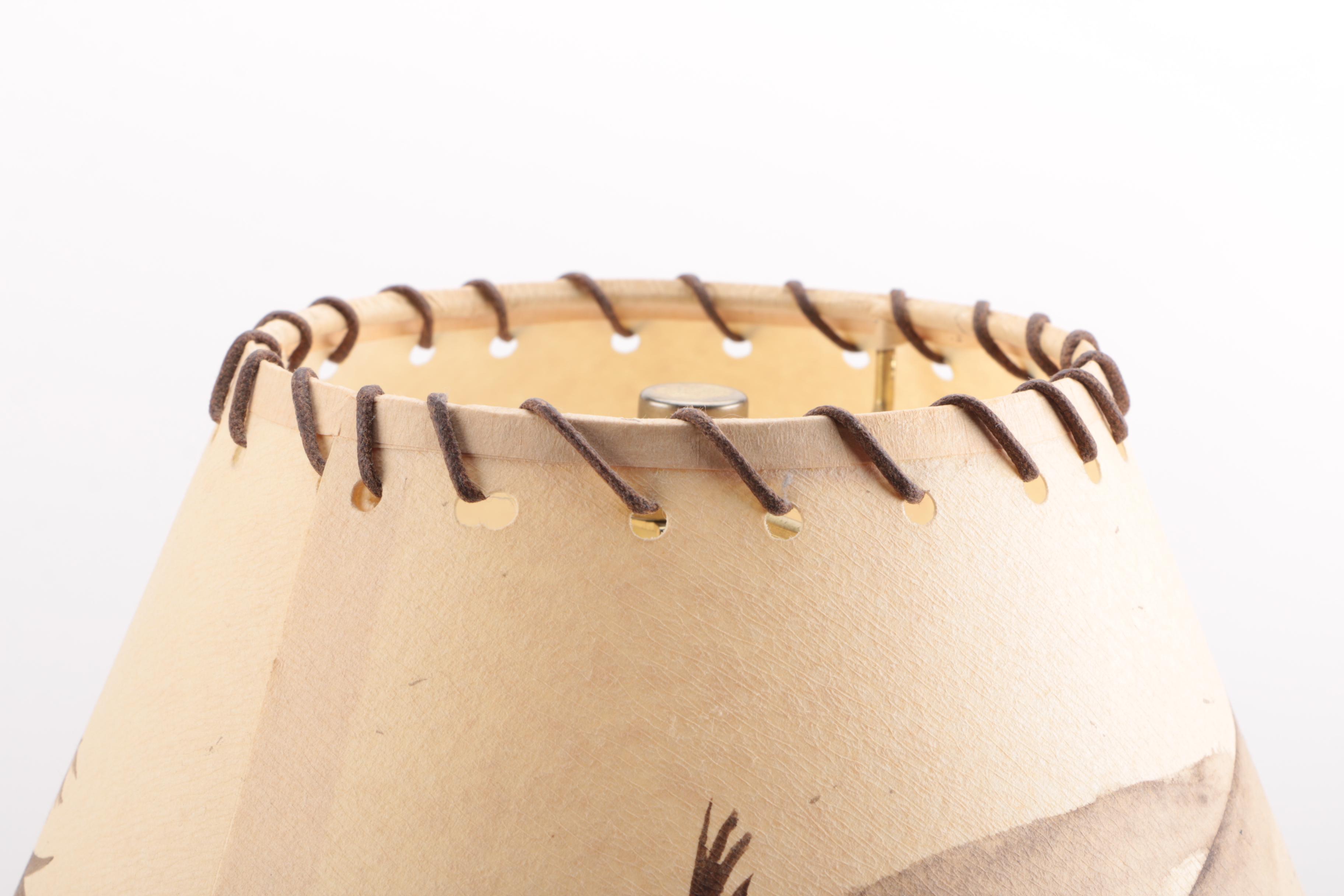 Resin Finished Wood Table Lamp