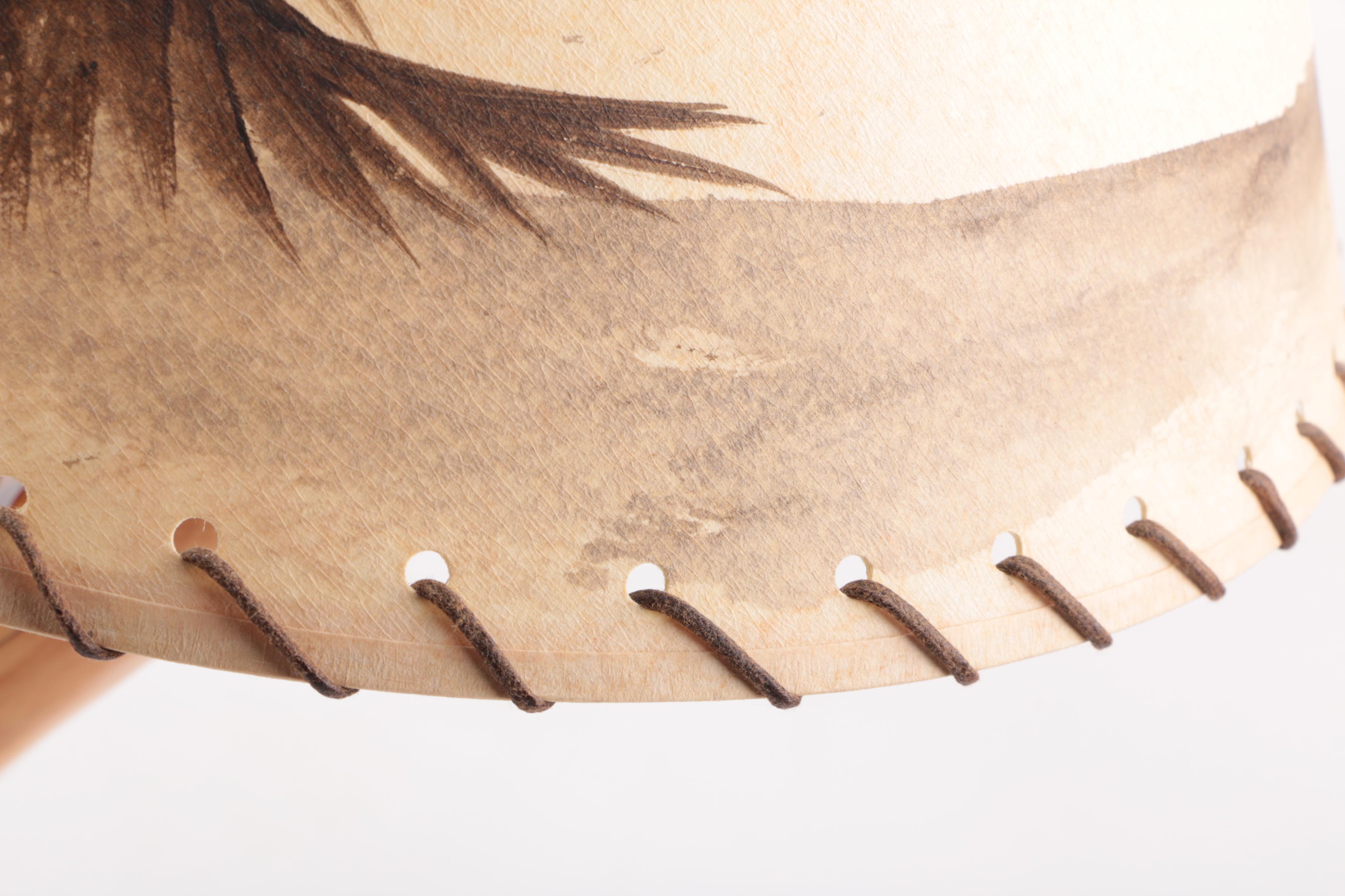 Resin Finished Wood Table Lamp