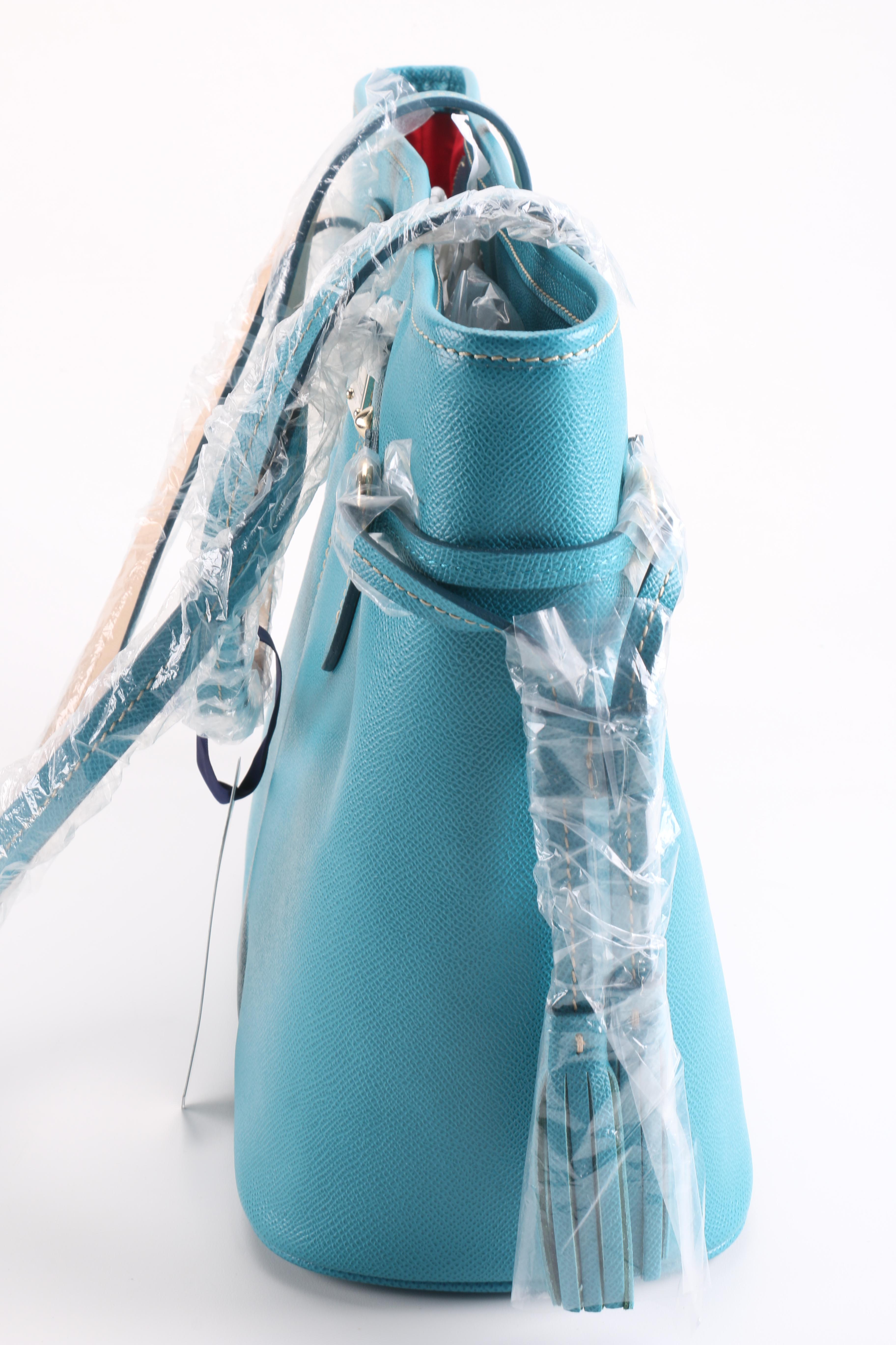 Dooney & Bourke Turquoise Leather Handbag