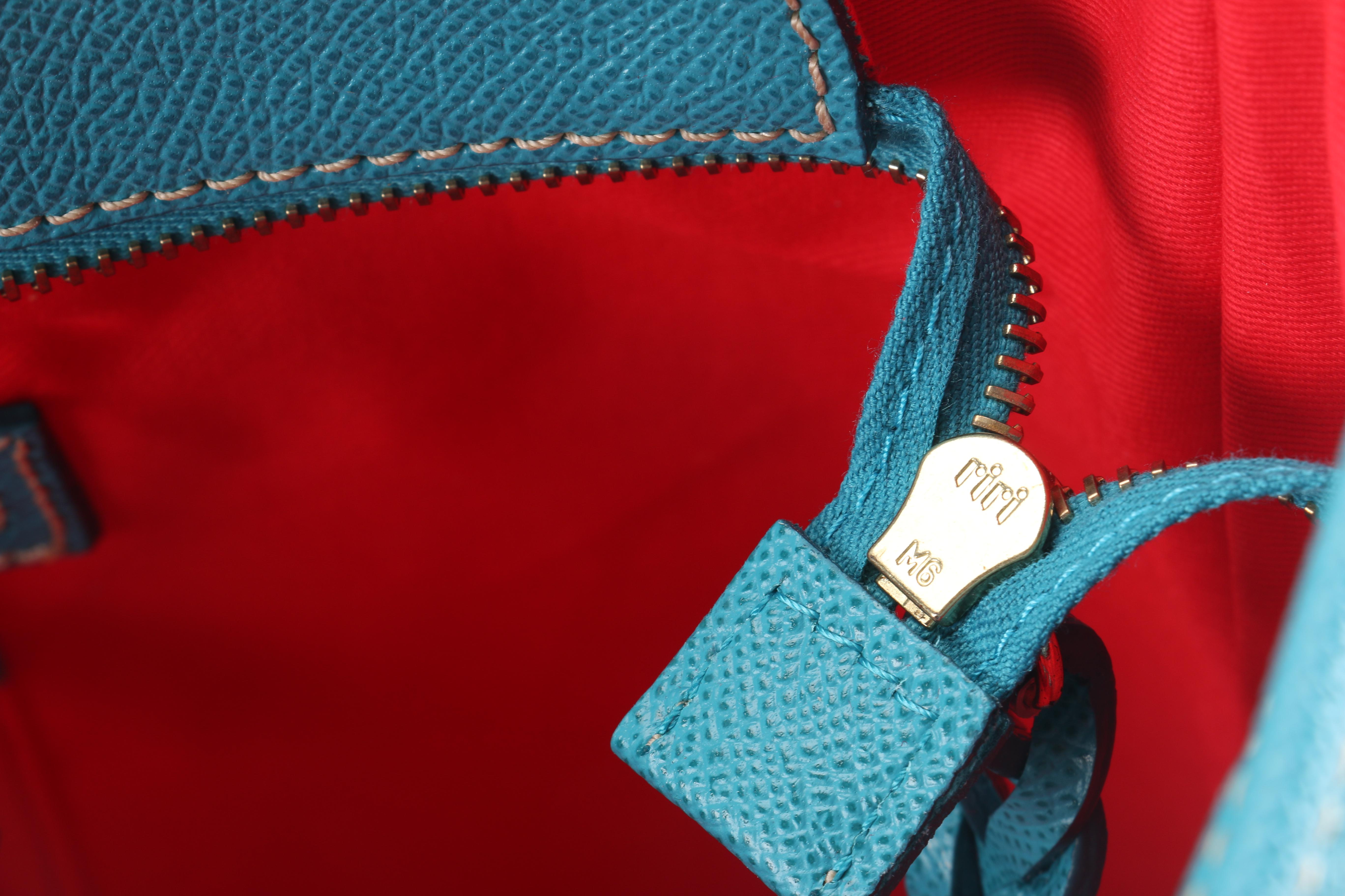 Dooney & Bourke Turquoise Leather Handbag