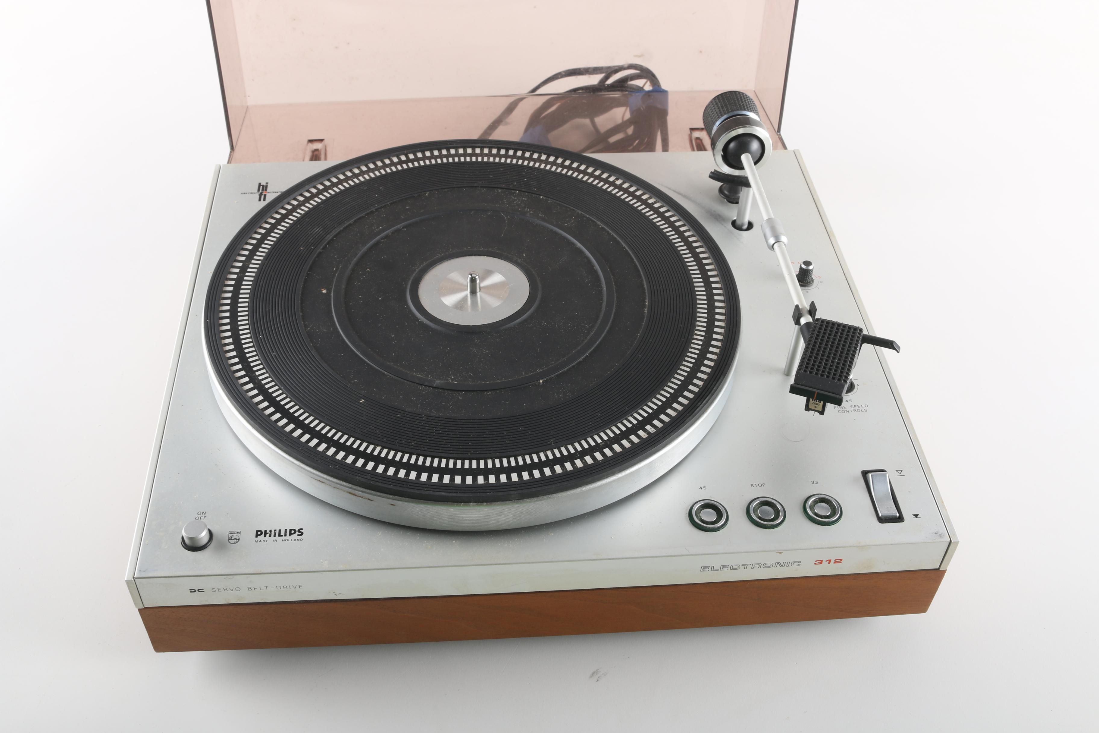 Philips "Electronic 312" Two-Speed Turntable