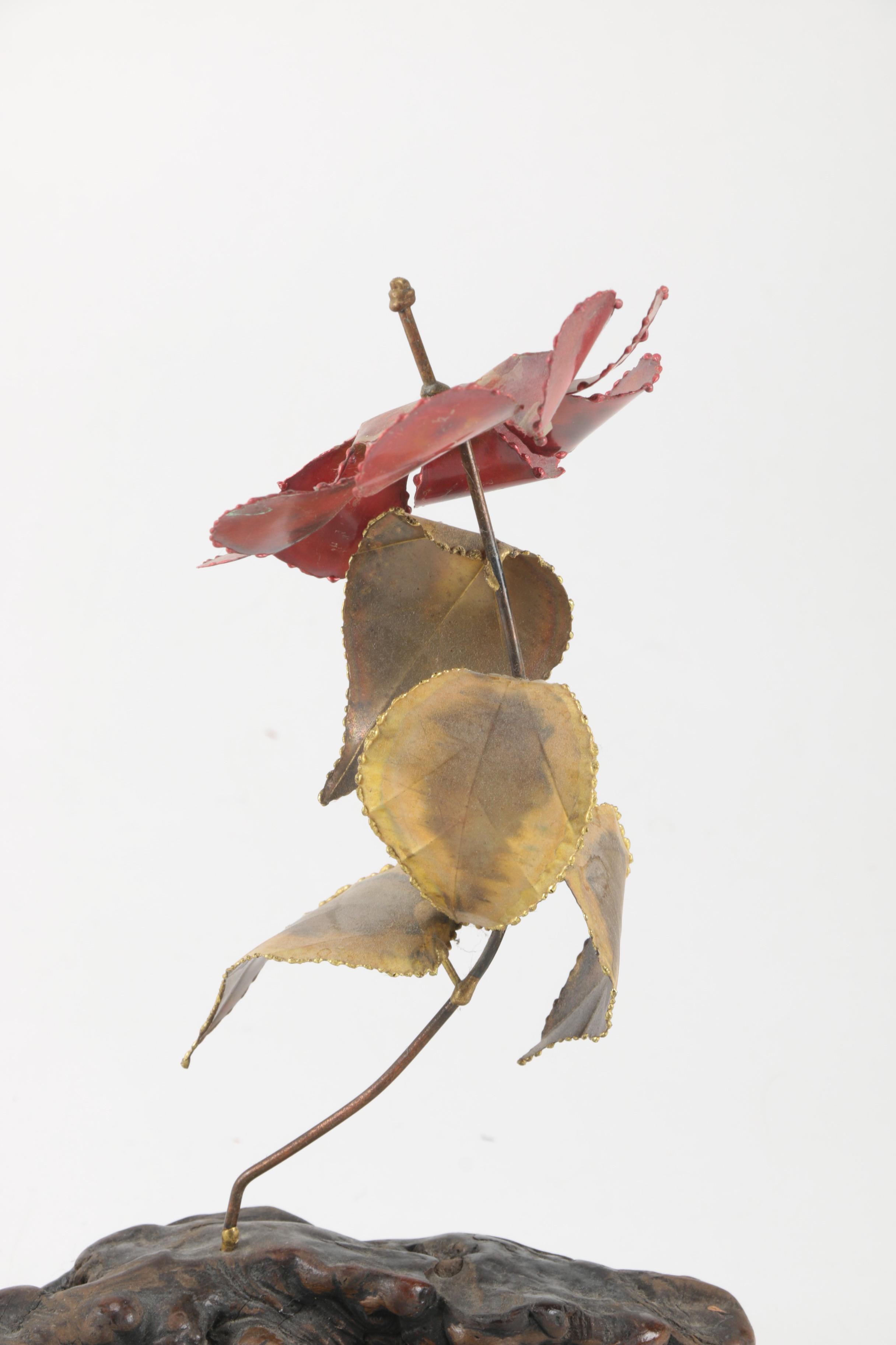 Decor Items Including Metal Flowers