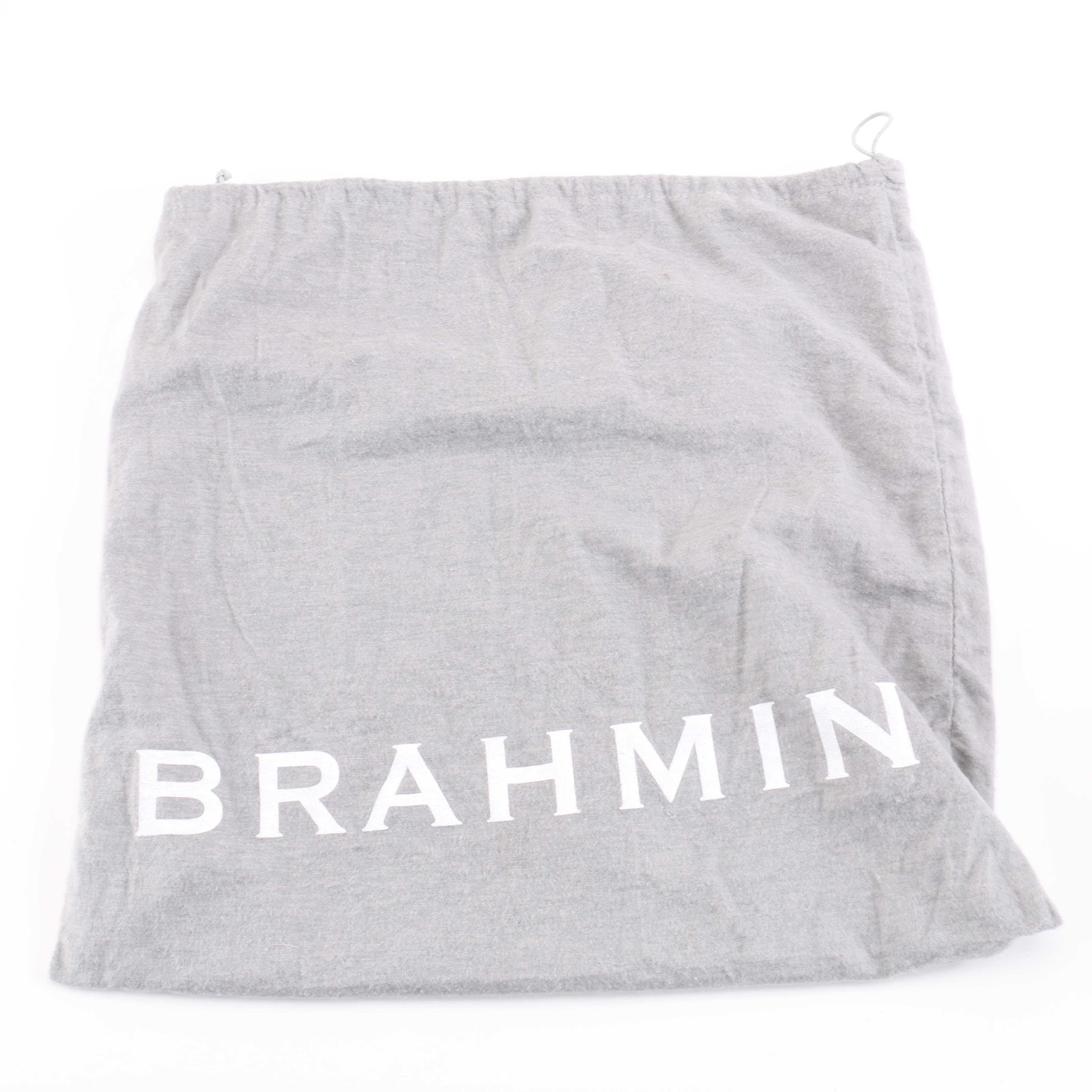 Brahmin Embossed Red Leather Tote Bag