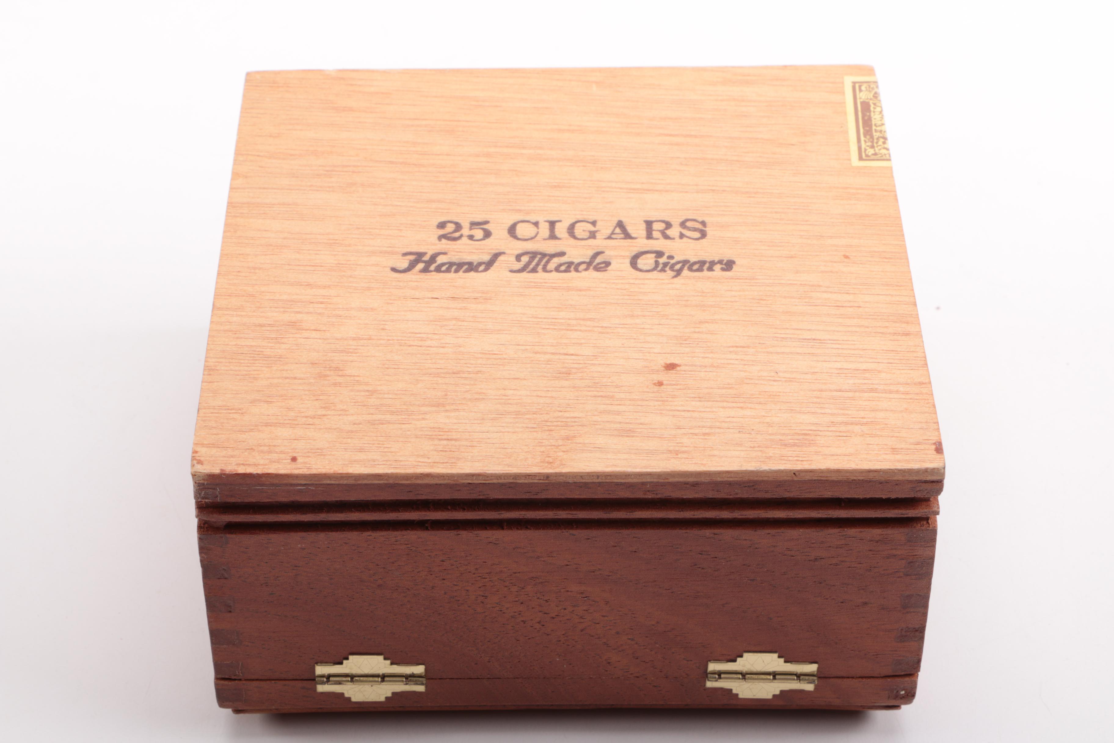 Collection of Fifteen Wood Cigar Boxes