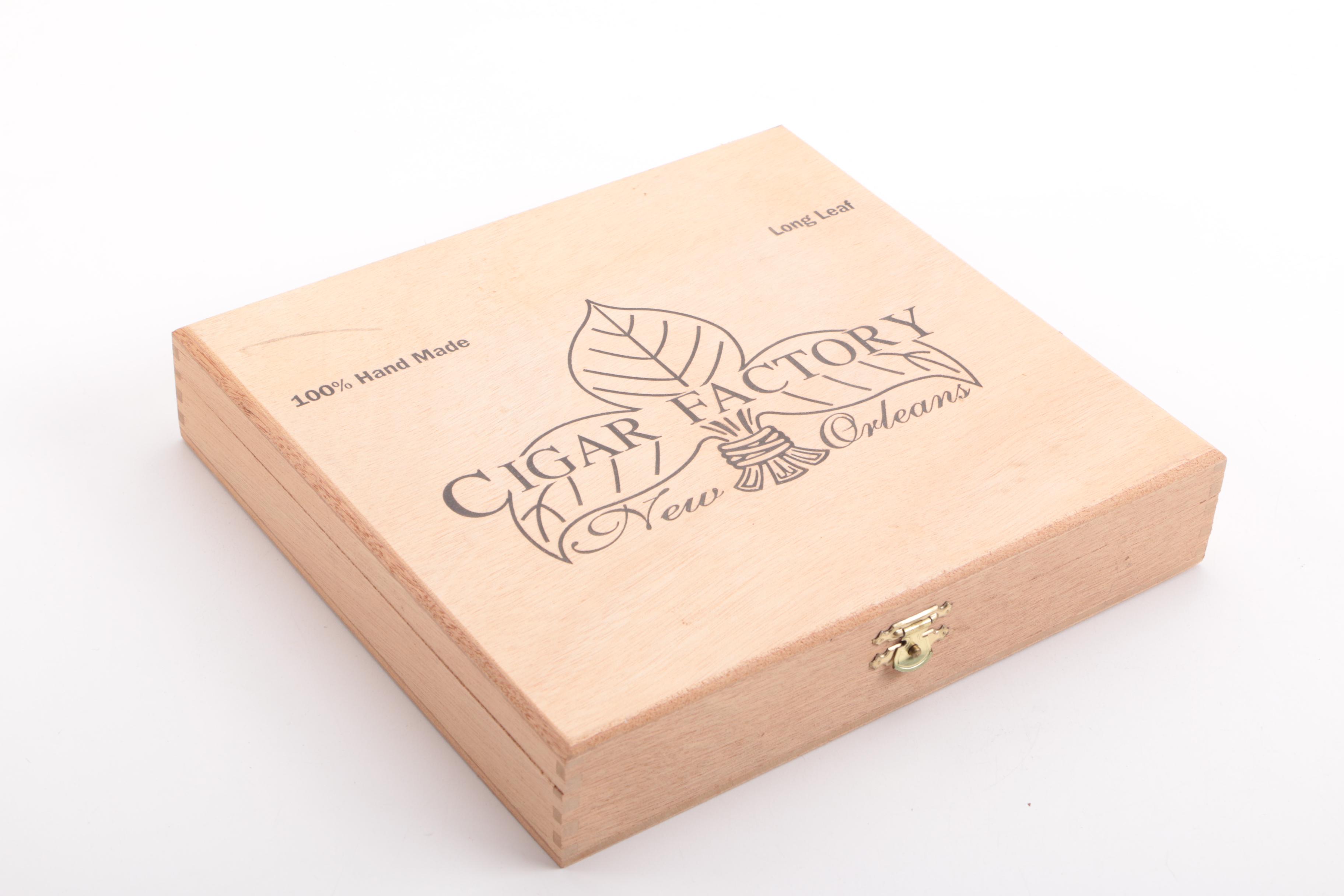 Collection of Fifteen Wood Cigar Boxes