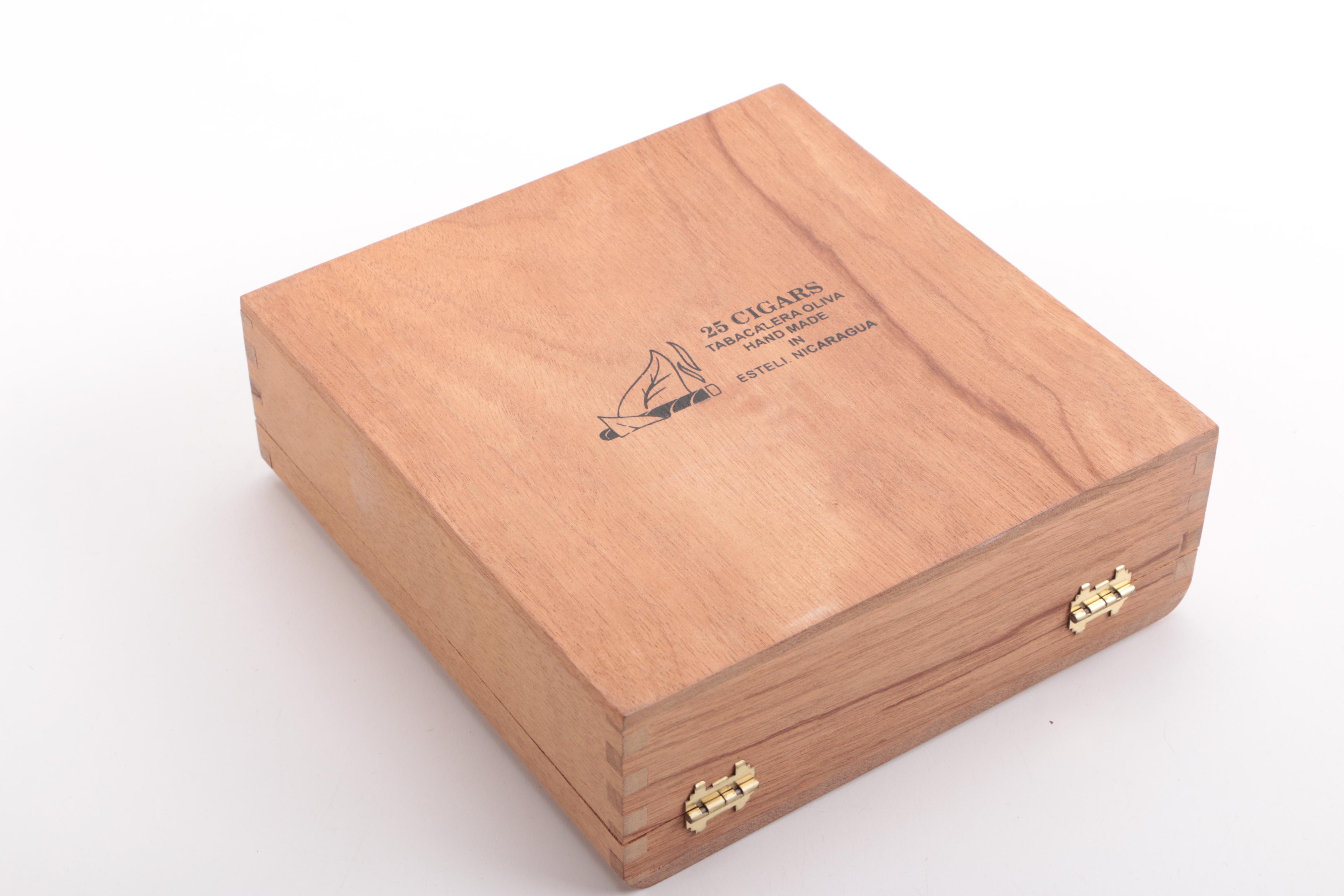 Collection of Fifteen Wood Cigar Boxes